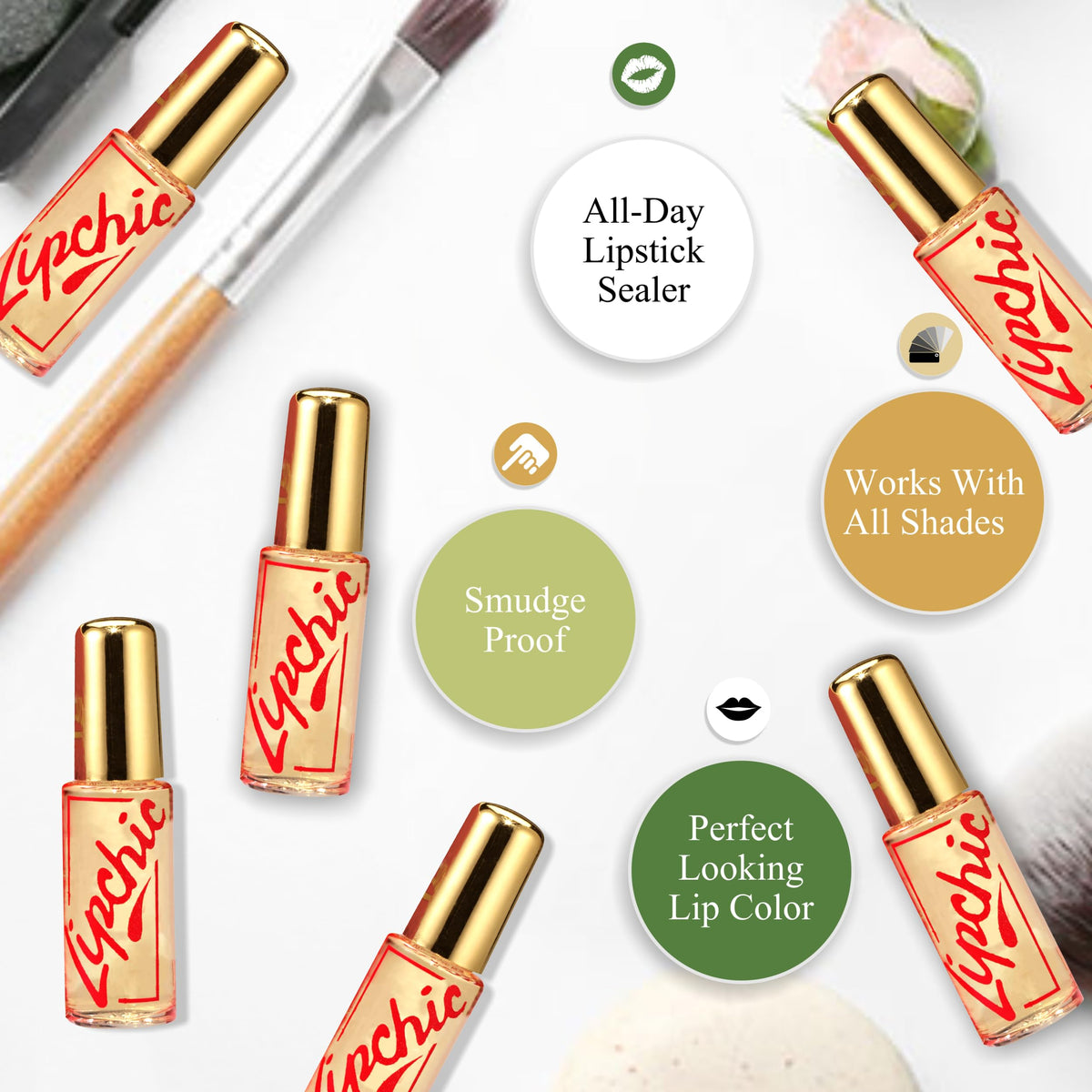 Ella International Lip Chic 6-Pack All-Day Lipstick Sealer, 0.25 oz