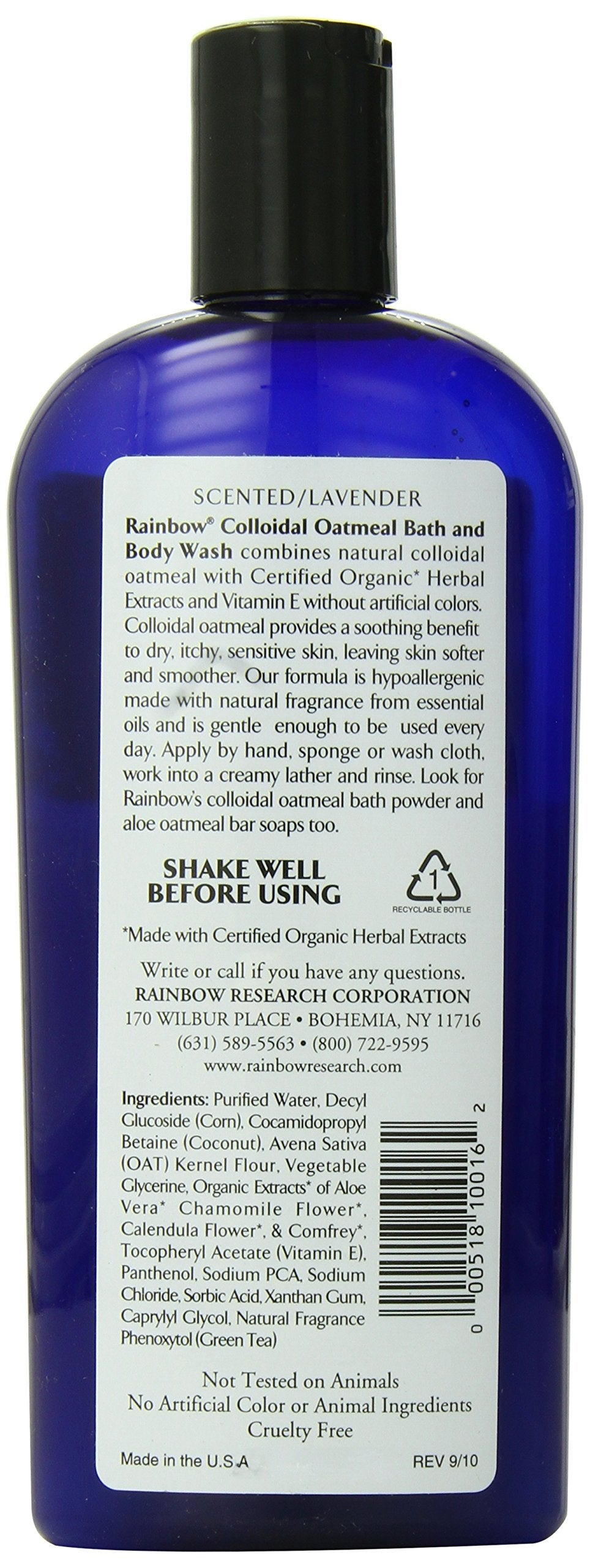 Rainbow Research Colloidal Oatmeal Bath & Body Wash, Lavender Scent - 12 Oz Beauty & Personal Care Rainbow Research