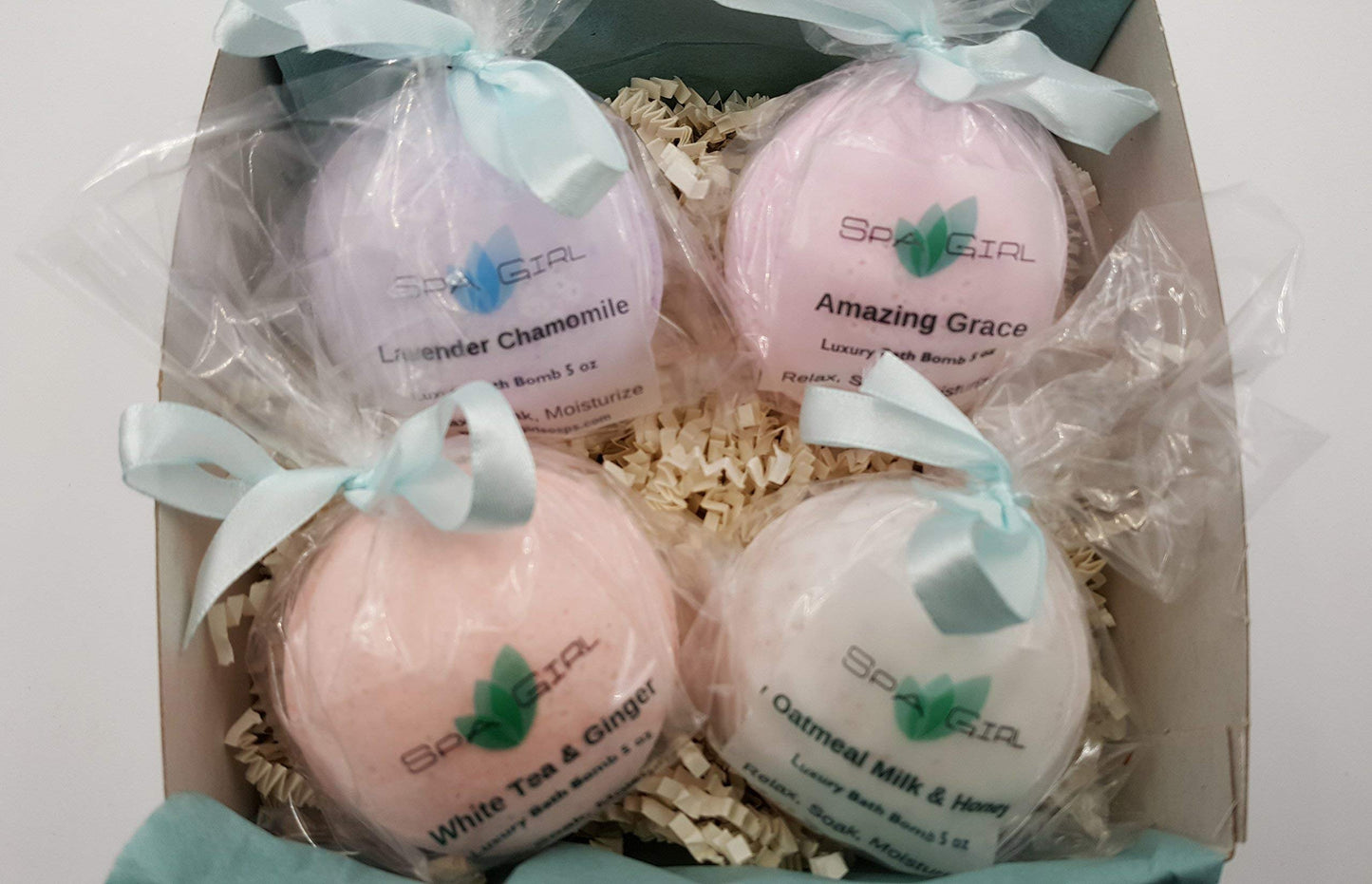 Spa Pure Natural Bath Bombs: All-Natural XL Bath Bomb Gift Set, 4 XL 5 oz bath bombs, ultra-moisturizing, individually wrapped, makes a nice gift Beauty and Personal Care Spa Pure
