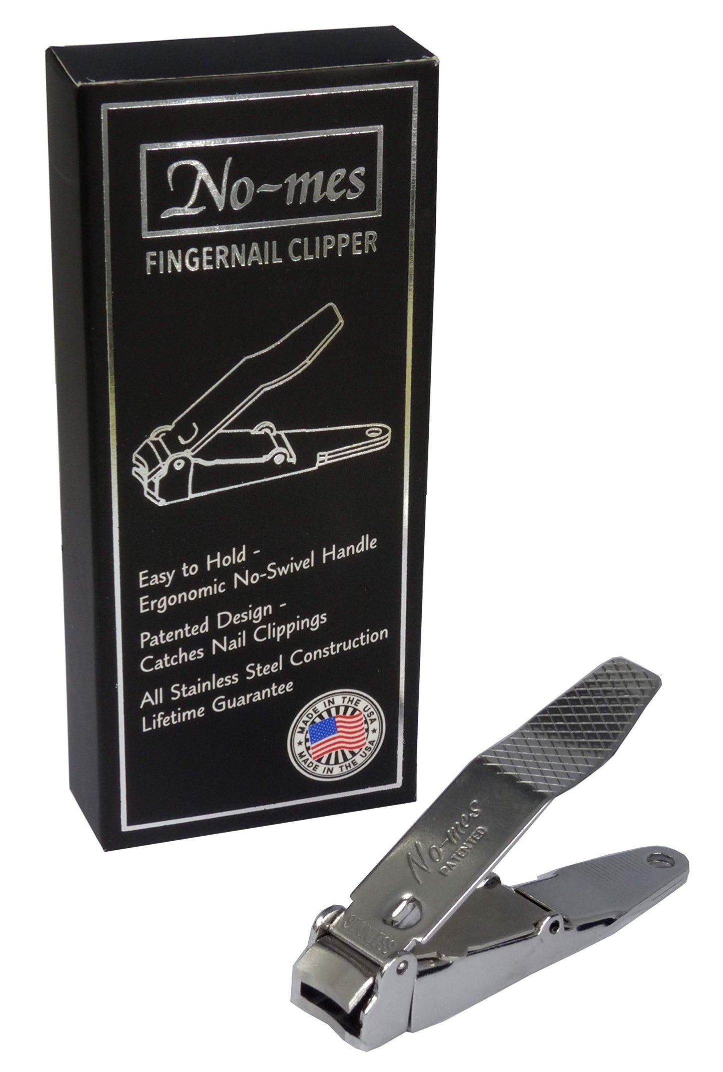 No-mes Fingernail Clipper, Catches Clippings, Built-in Nail File, Made in USA Beauty & Personal Care No-mes