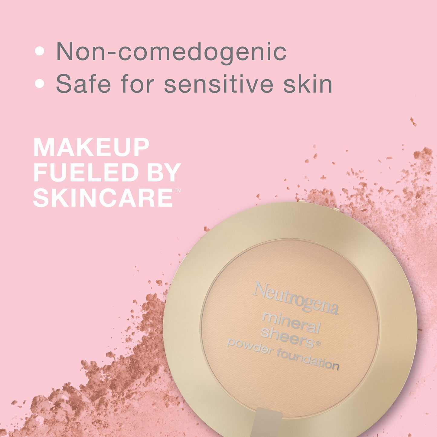 Neutrogena Mineral Sheers Compact Powder Foundation, Lightweight & Oil-Free Mineral Foundation, Fragrance-Free, Nude 40, .34 oz Beauty & Personal Care Neutrogena