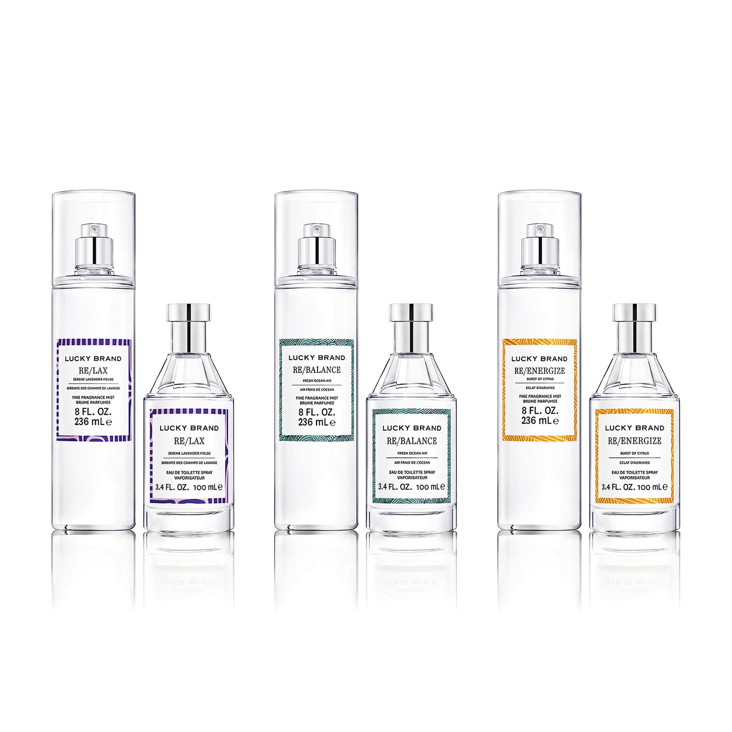 LUCKY Brand Re/Lax The New Sustainably-Inspired & Tranquil Unisex Fine Fragrance Mist For Women & Men, 8.0 Fl Oz (Pack of 1) Beauty & Personal Care Lucky Brand