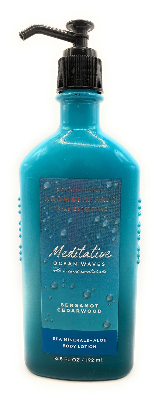 Bath & Body Works Aromatherapy Meditative Ocean Waves - Bergamot Cedarwood Sea Minerals + Aloe Body Lotion, 6.5 Ounce Beauty & Personal Care Bath & Body Works