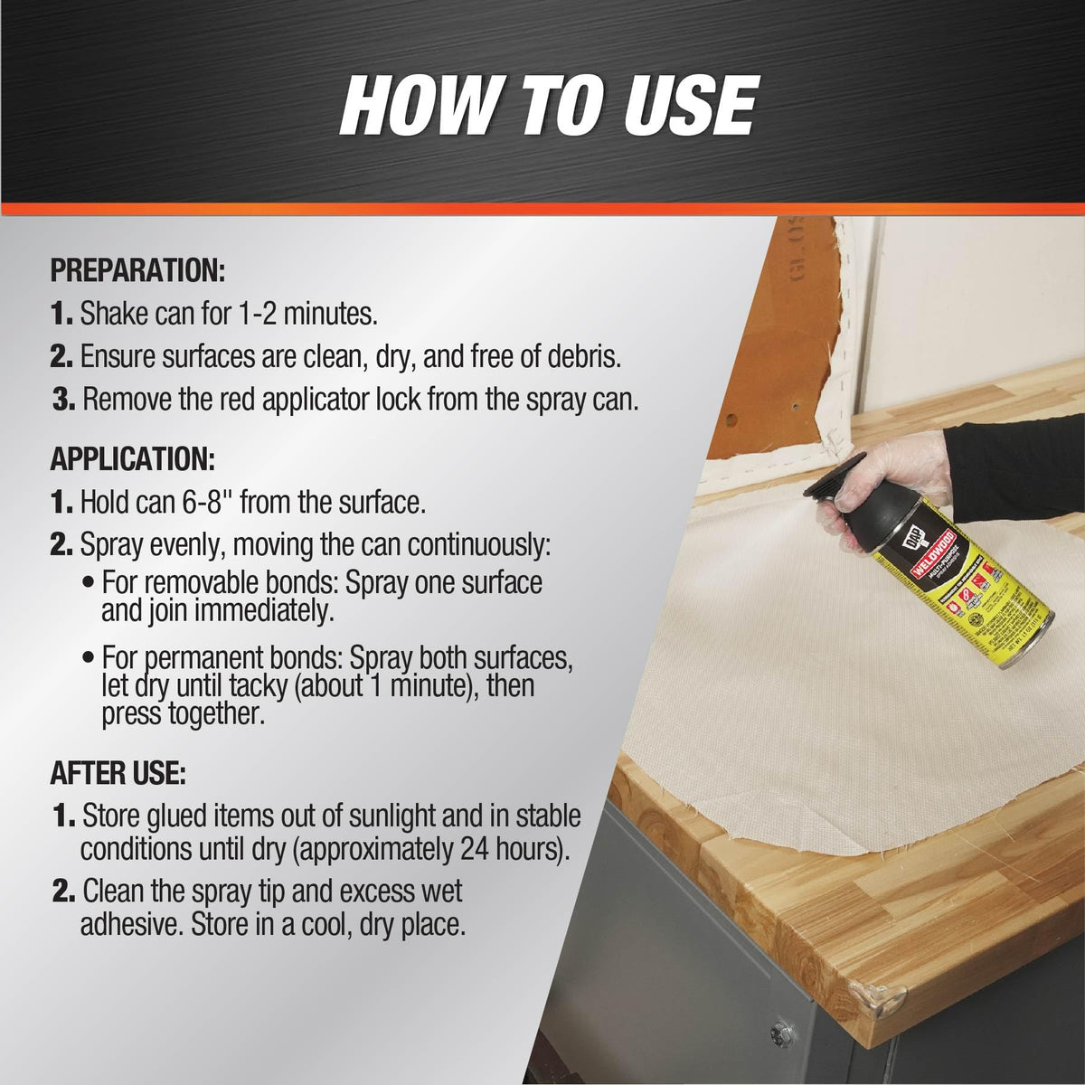 DAP Weldwood Multi-Purpose Spray Adhesive, Clear, 11 oz (7079800124) Beauty & Personal Care DAP