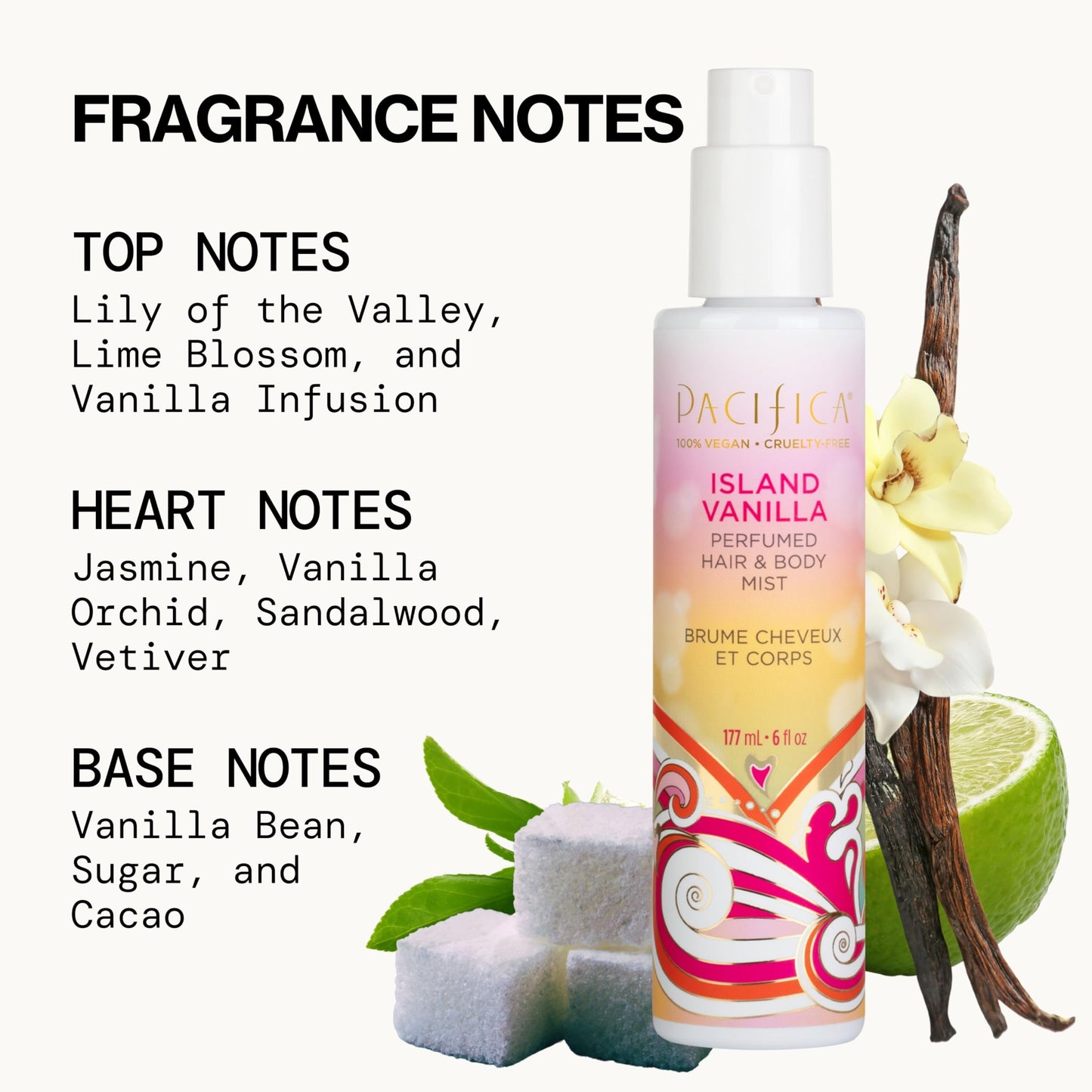 Pacifica Mini Island Vanilla Hair Mist Perfume and Full Body Spray for Women - Body Mist Fragrance Spray for A Mood-Lifting Experience, Paraben-Free, Beauty & Personal Care Pacifica