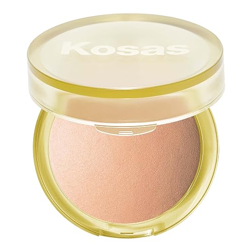 Kosas The Sun Show Glowy Warmth Baked Bronzer - Talc-Free Powder Bronzer for Face, Buildable Color, Natural Glow, Lightweight Finish, Waves Beauty & Personal Care Kosas