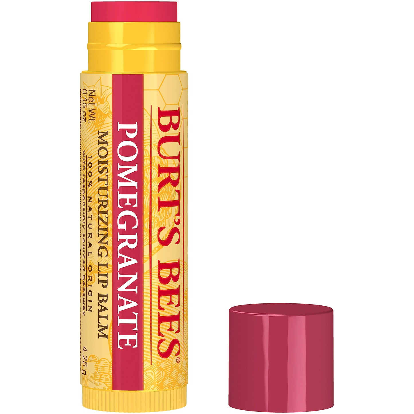 Burt's Bees 100% Natural Moisturizing Lip Balm, Pomegranate with Beeswax and Fruit Extracts, 1 Tube Beauty & Personal Care Burt's Bees