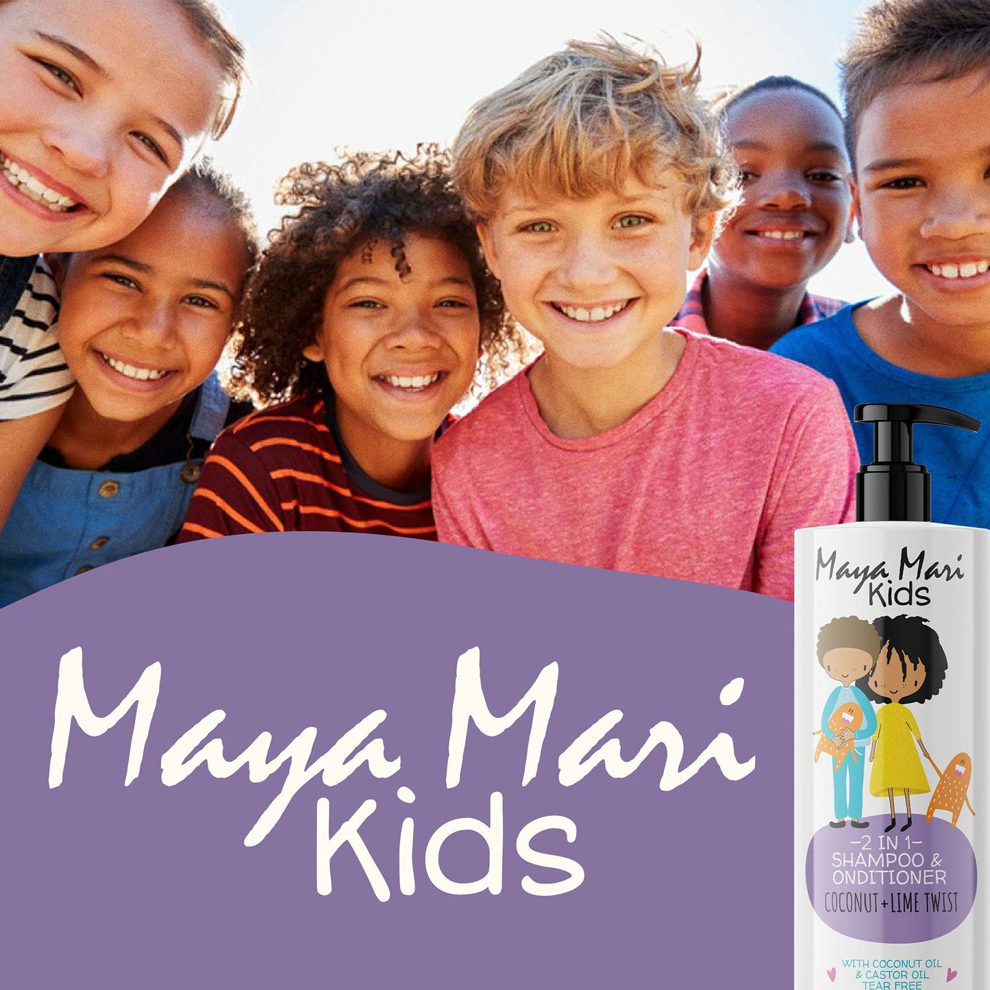 Maya Mari Kids 2in1 Shampoo + Conditioner with Tear-Free Formula and Bonus Hair Gel - Perfect for Kids Daily Hair Care Routines for both boys Beauty & Personal Care MAYA MARI
