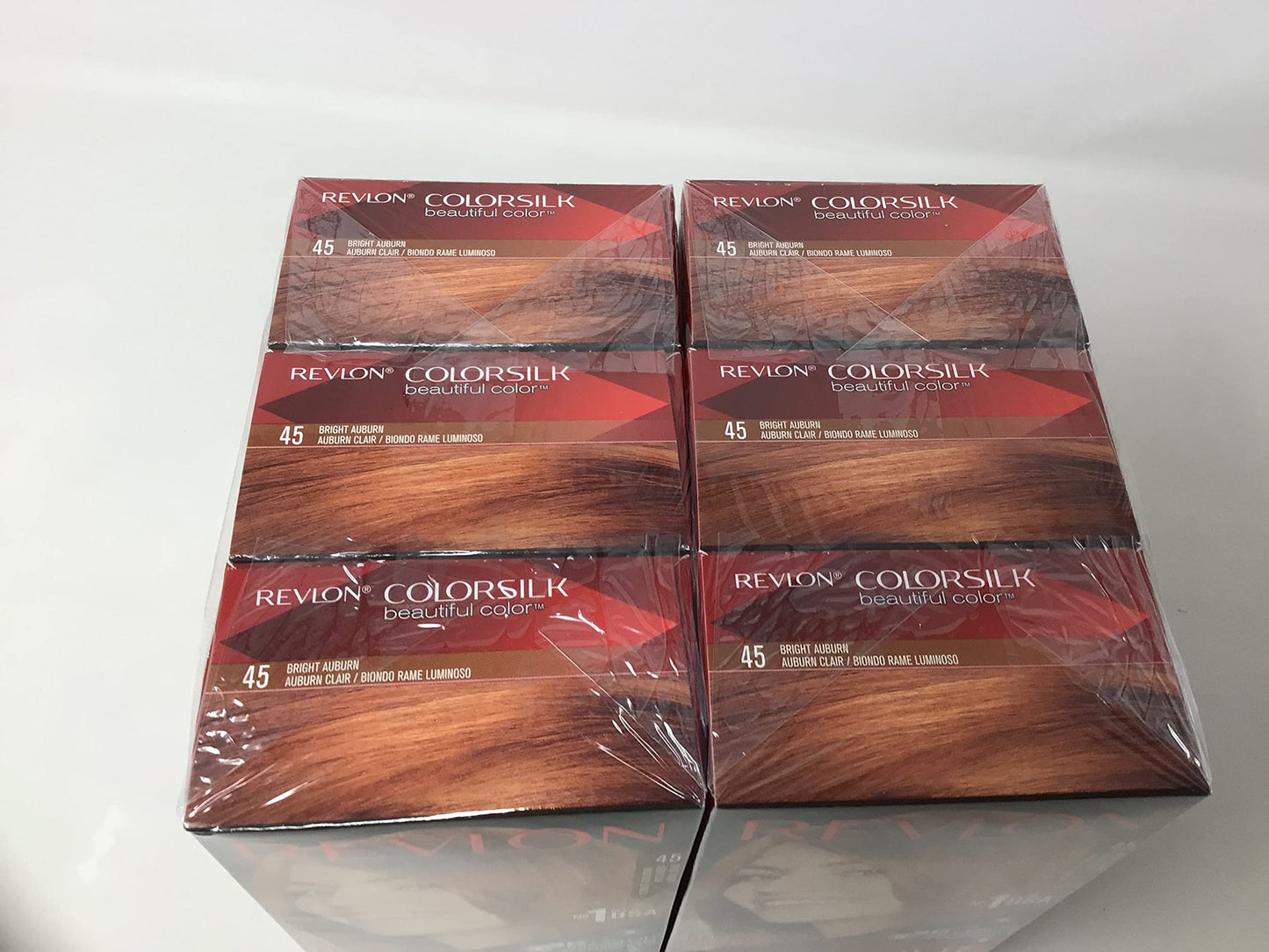 Revlon ColorSilk Beautiful Color Permanent Hair Color 45 Bright Auburn 1 EA - Buy Packs and SAVE (Pack of 6) Beauty & Personal Care COLORSILK