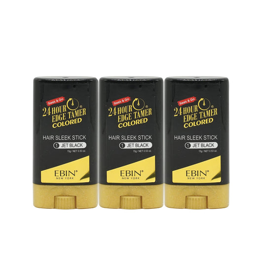 EBIN NEW YORK 24 Hour Colored Sleek Stick, Jet Black, 3pack (0.53oz Each) - Covers Gray Roots, No Flaking, No Residue, Strong Hold for All Hair Types Beauty & Personal Care EBIN NEW YORK