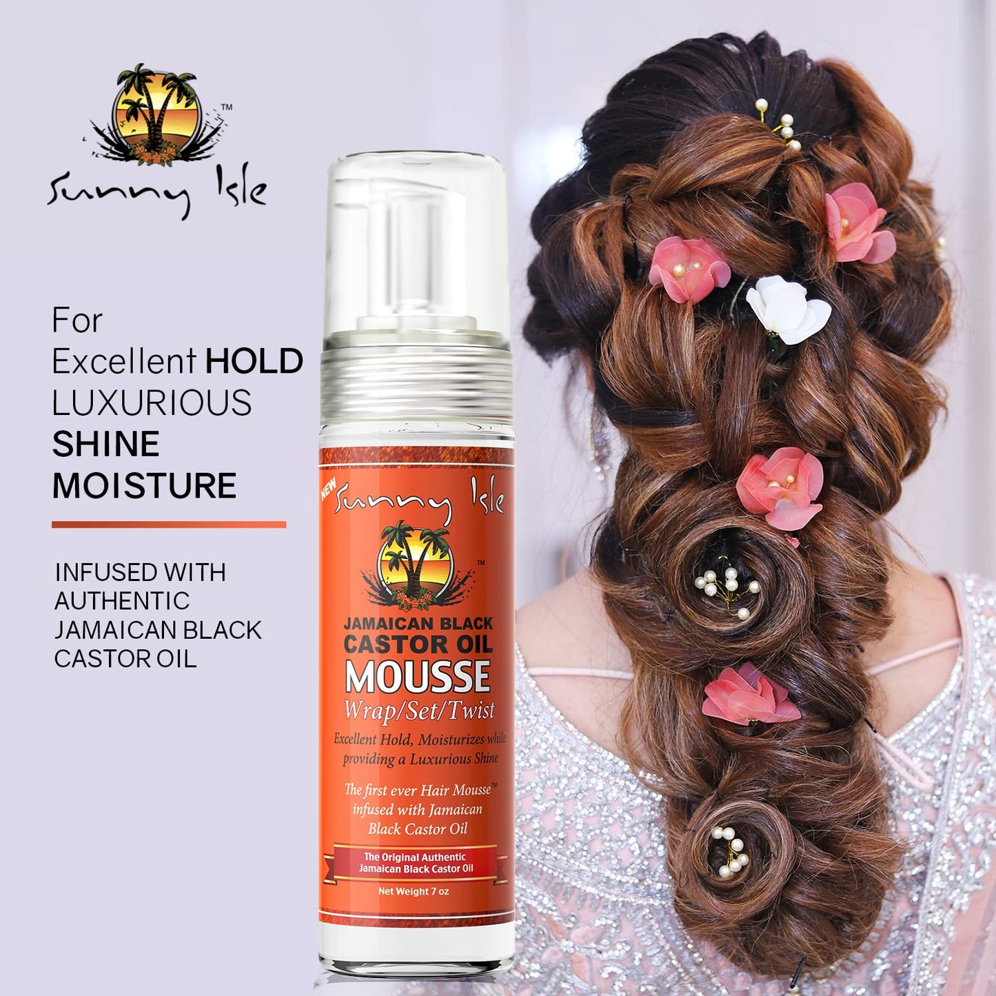 Sunny Isle Jamaican Black Castor Oil Mousse Wrap Set Twist 7oz | Excellent Hold, Luxurious Shine | Moisturizes with Frizz Control Beauty & Personal Care Sunny Isle