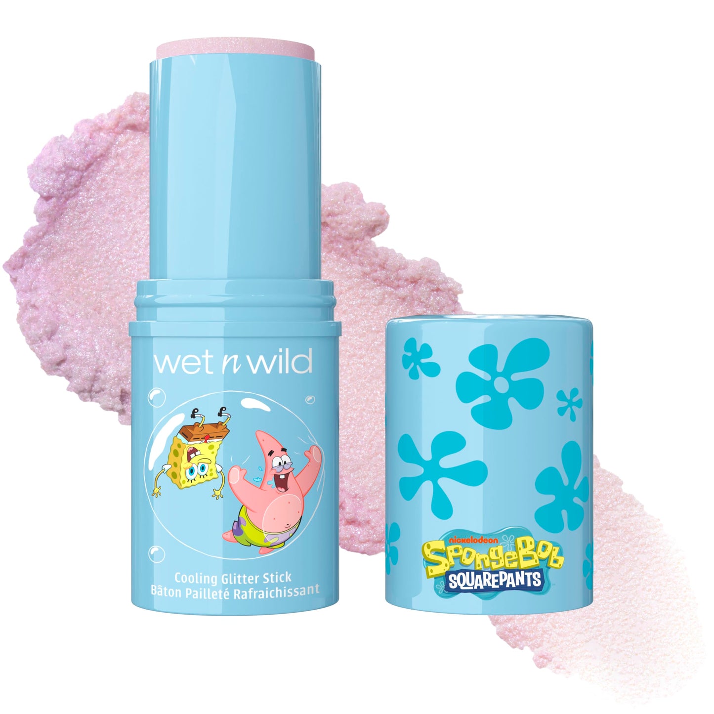 wet n wild Spongebob Cooling Glitter Stick, Shimmering Opal Glow for Face & Body, Puffiness-Reducing Stick - Chill Factor Beauty & Personal Care wet n wild