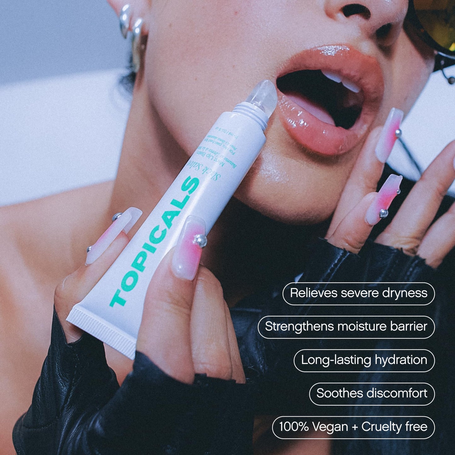Topicals Slick Salve Mint Glossy Lip Balm - Soothes Discomfort, Strengthens Barrier and Provides Lasting Hydration & Relief - Vegan, Paraben-Free Beauty and Personal Care Topicals