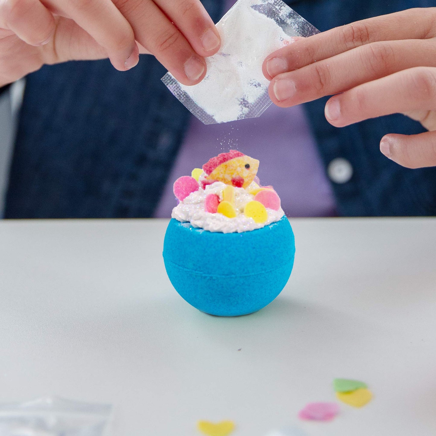 Sugar Bombs by Horizon Group USA. Design & Decorate Your Own Under The Sea Themed Fizzing Bomb. Fizz in Bowl to Revel Hidden Surprise Gift. Embellish Beauty and Personal Care Sugar Bombs