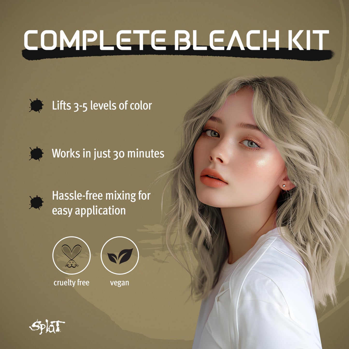 Splat Semi permanent Hair Color Kit inLightening Bleach Beauty & Personal Care Splat
