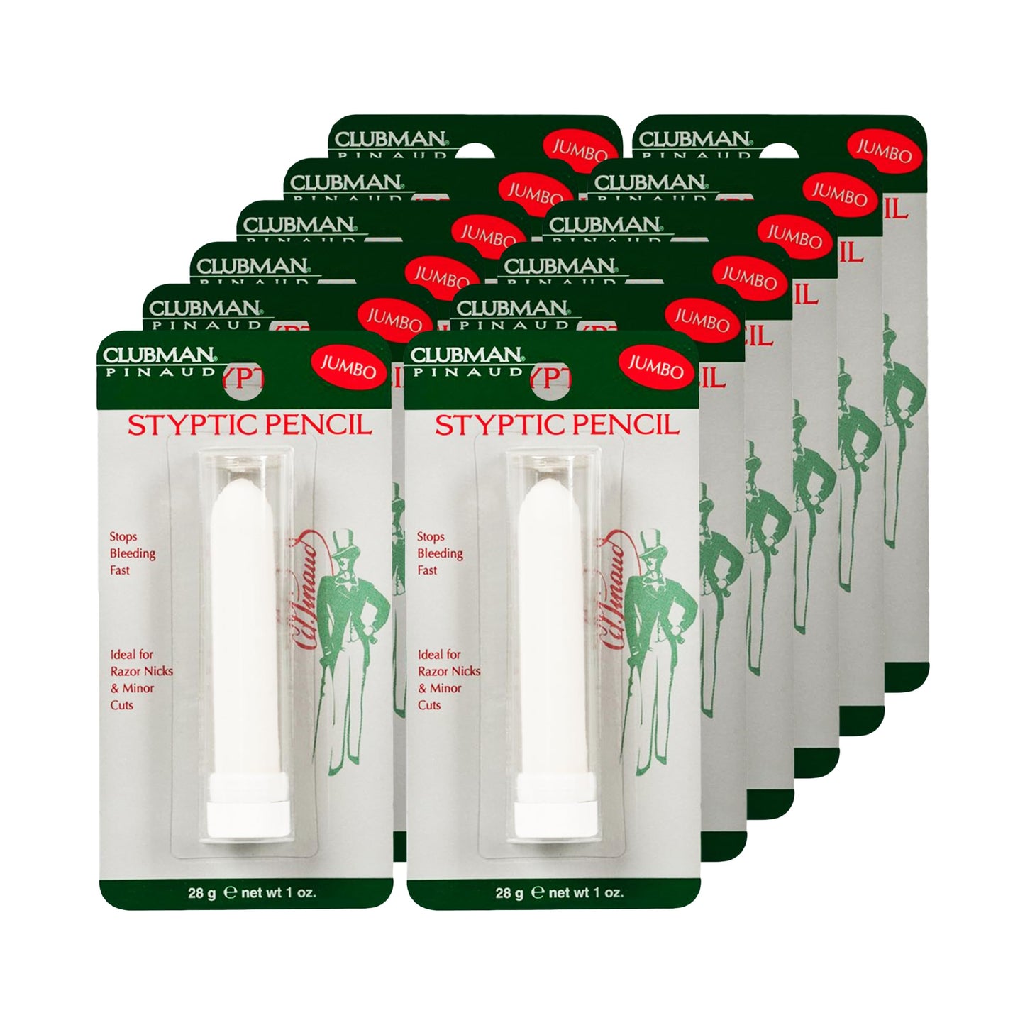 Clubman Pinaud Jumbo Styptic Pencil, 1 Oz (Pack of 12) Beauty and Personal Care Clubman