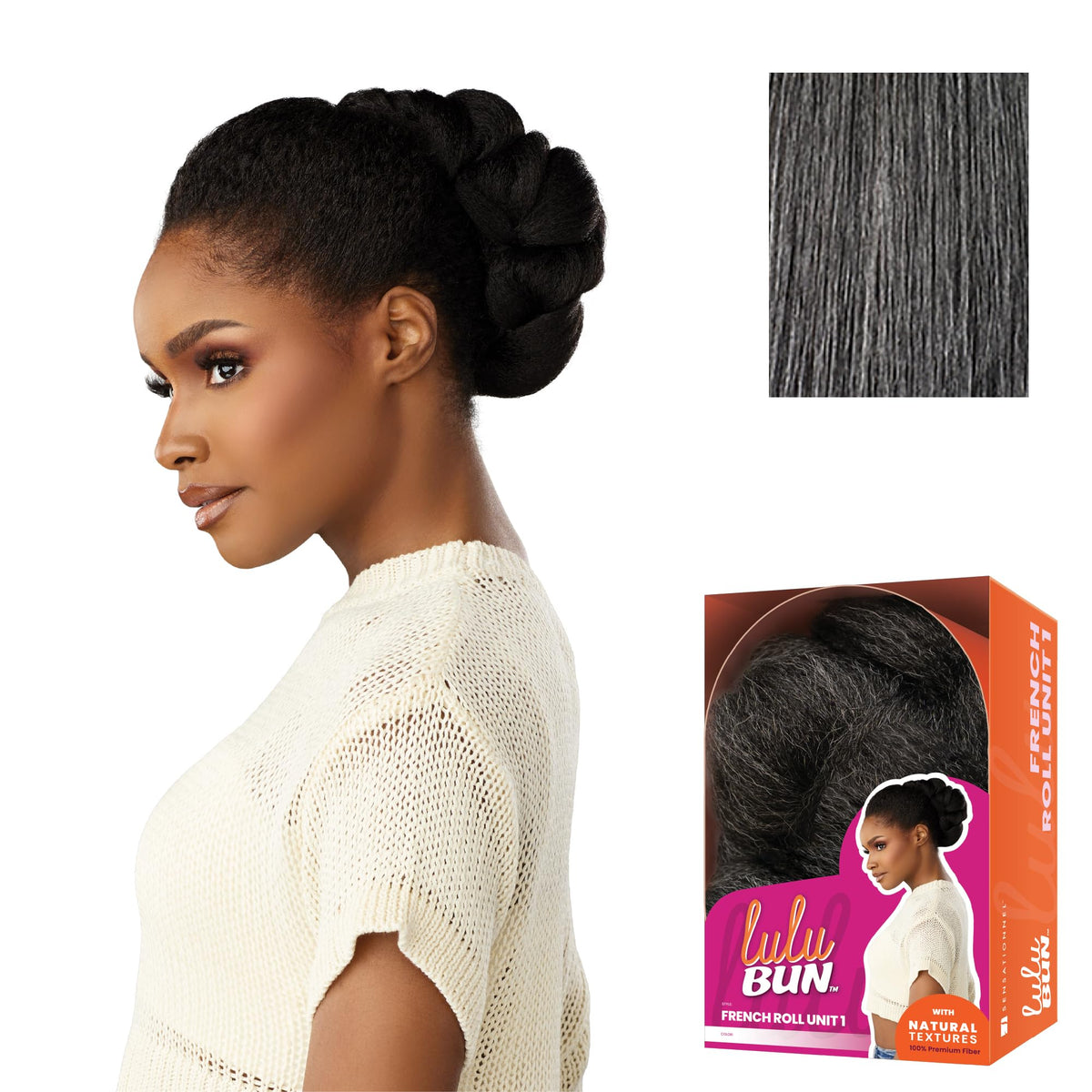 Sensationnel Lulubun Updo Hairextensions-French Roll Unit 1,M44