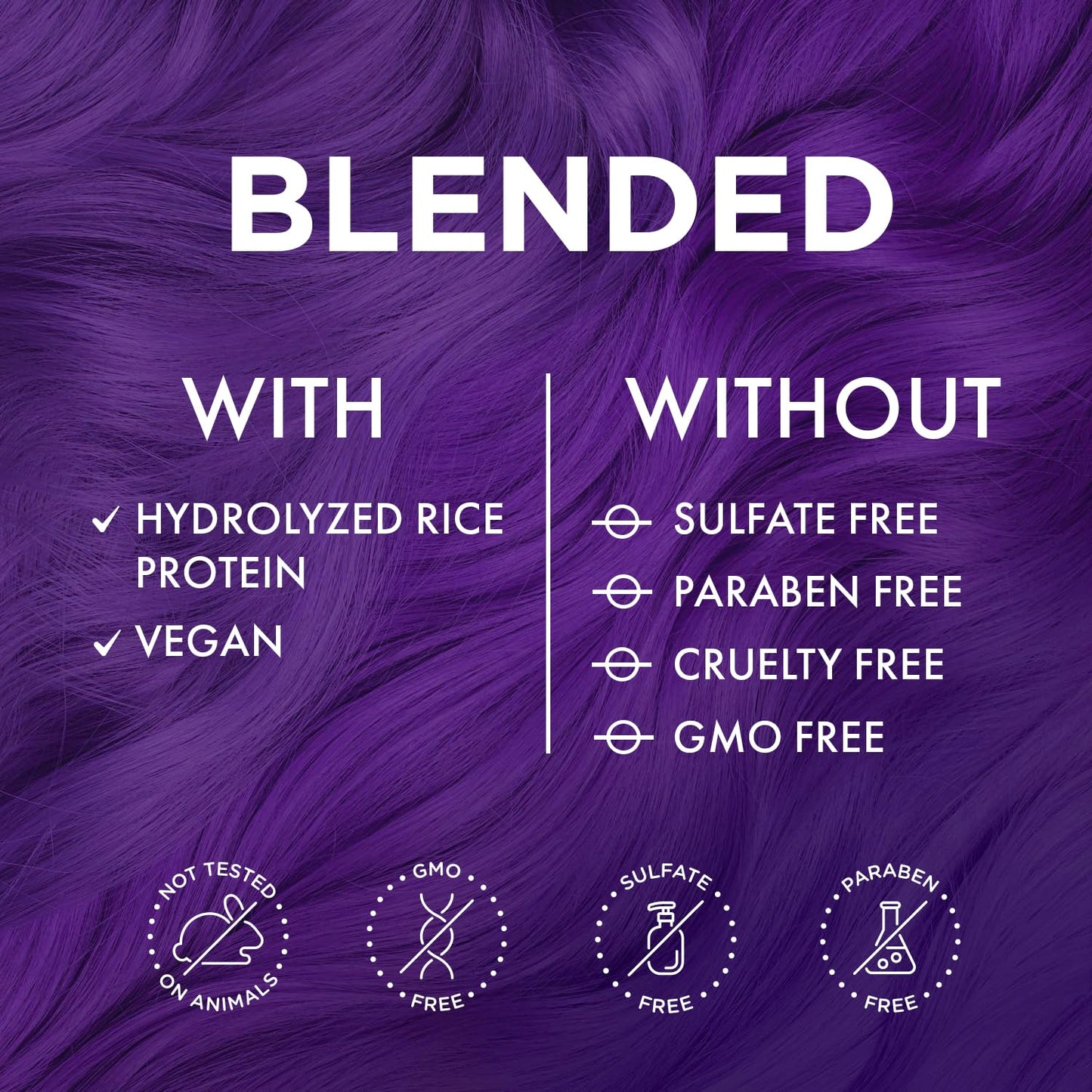 MOEHAIR VOODOO Purple Hair Paint (Aura), 8 Oz | Vegan & Cruelty-Free Purple Hair Dye | Ammonia, Sulfate & Paraben-Free | Vivid & Bright Intermixable Beauty & Personal Care MOEHAIR