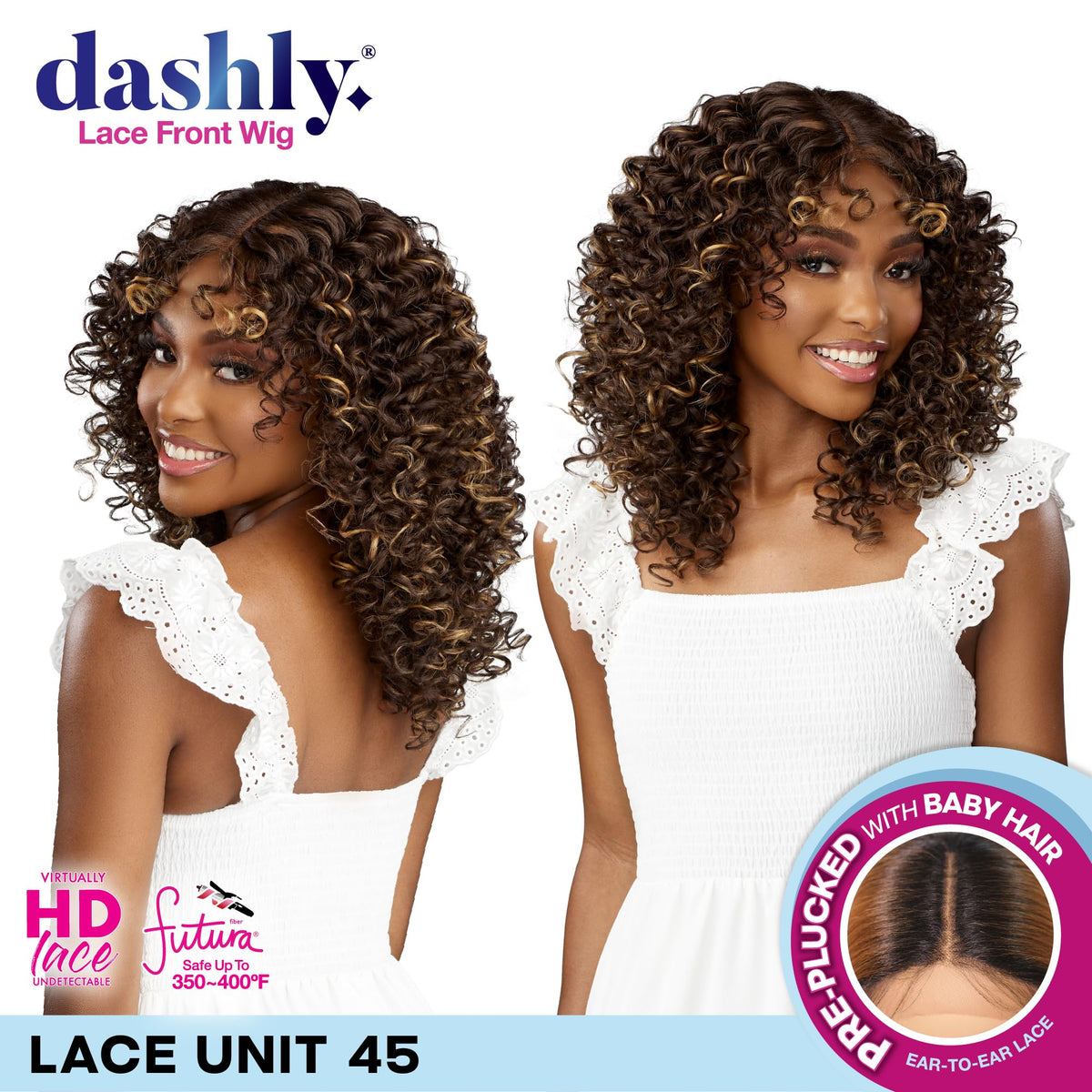 Sensationnel Dashly Lace Front Wig-Unit 45, 2 DARKBROWN