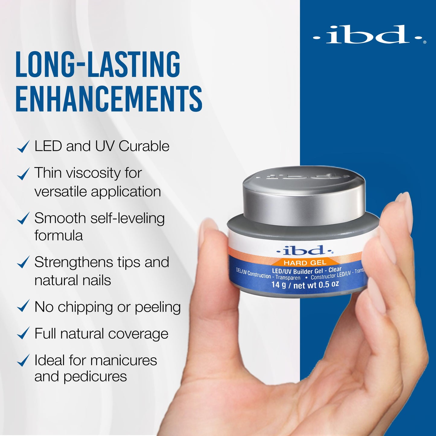 IBD LED/UV Gels Builder Gel Clear, 0.5 oz Beauty & Personal Care IBD