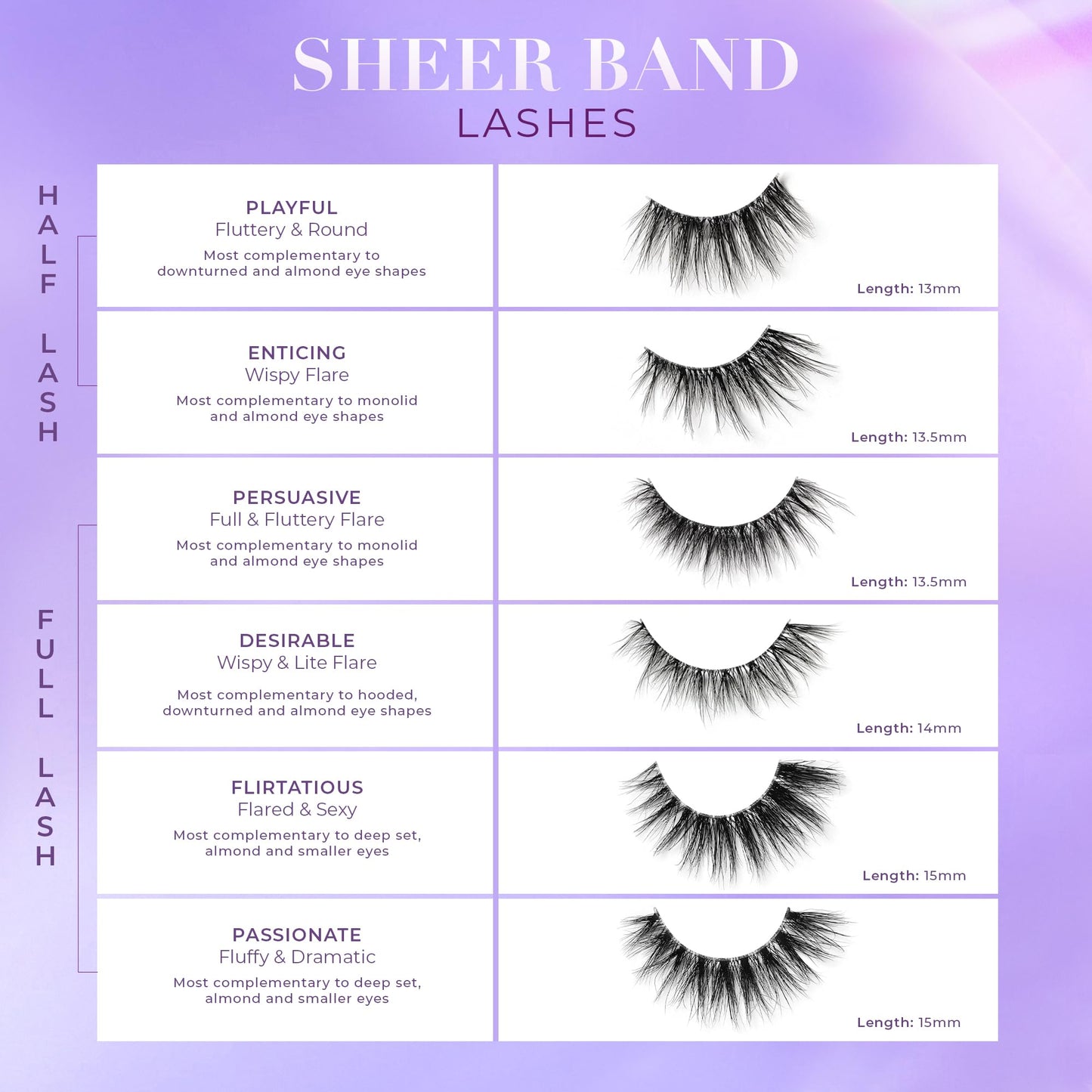 Lilly Lashes Sheer Band, False Eyelashes w/Invisible Band Lashes, False Lashes Natural Look, Wispy Lashes Style, Clear Band Lashes, Reusable Eyelashes Beauty & Personal Care Lilly Lashes