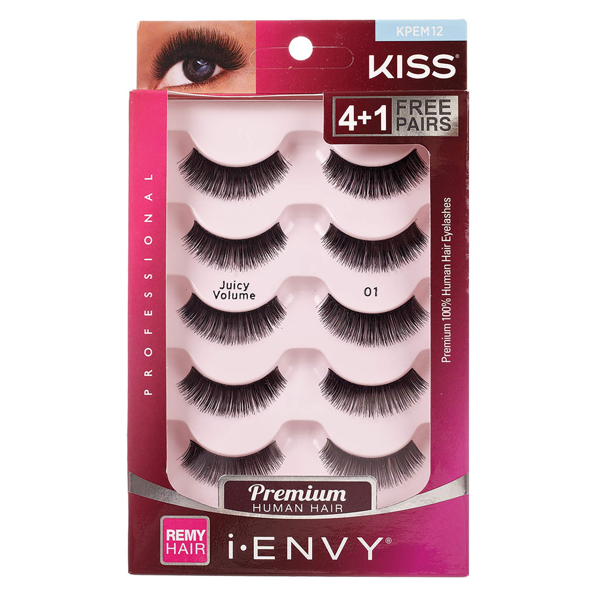 KISS I ENVY Multi Pack Eyelashes Juicy Volume 01 KPEM12 Beauty & Personal Care KISS