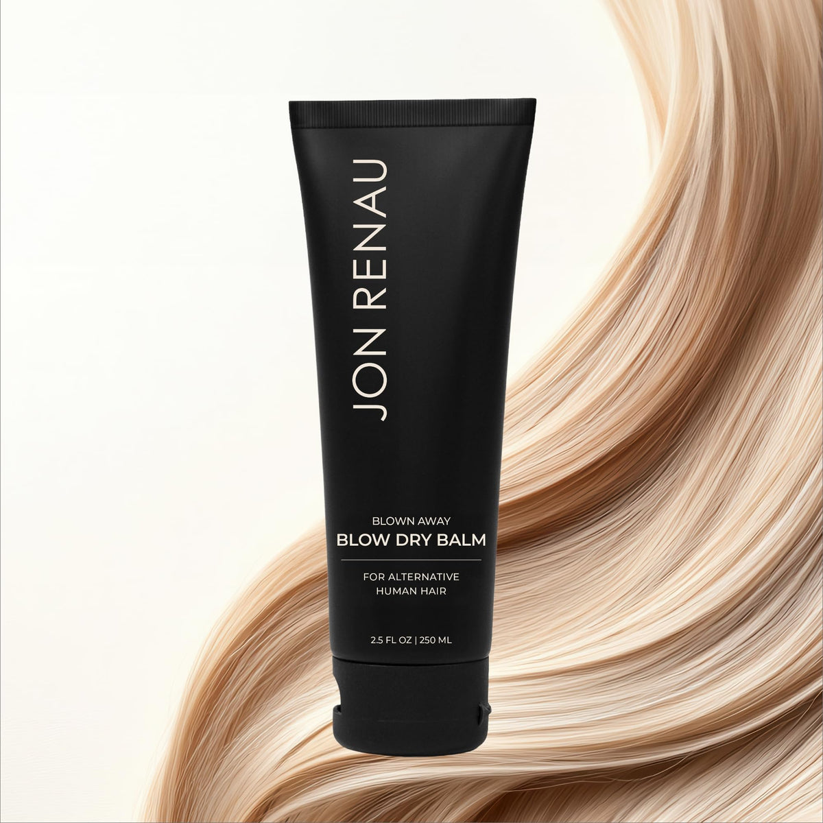 Jon Renau Blown Away Blow Dry Balm for Human Hair Wigs, Shine Enhancing Styling Balm with UV and Color Protection, Lightweight Balm with Gel Texture