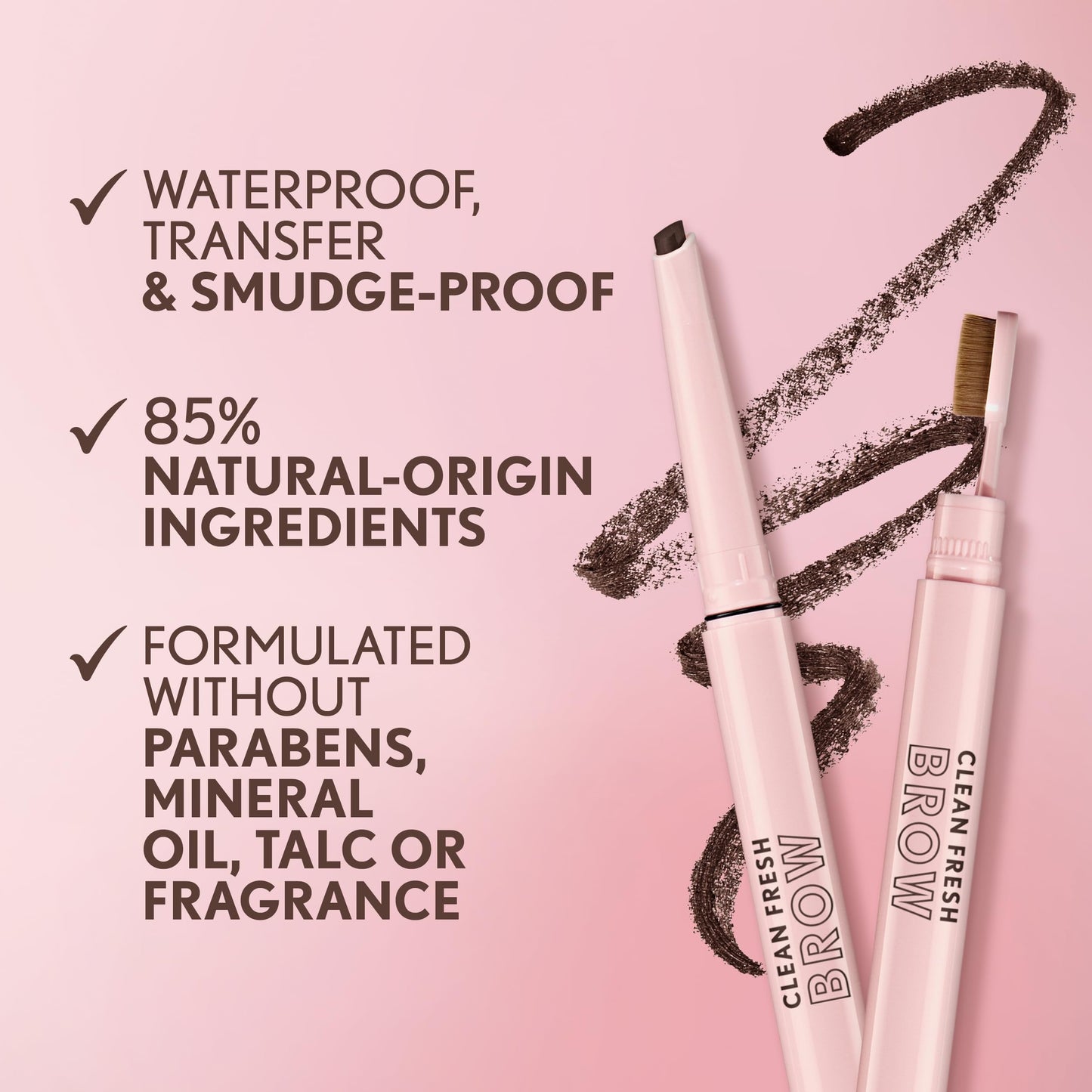 Covergirl Clean Fresh Brow Filler Pomade, 500 Medium Brown, Eyebrow Pencil, Ultra-Precise Tip, Creamy Formula, Highly Pigmented, Soft Matte Finish Beauty and Personal Care COVERGIRL