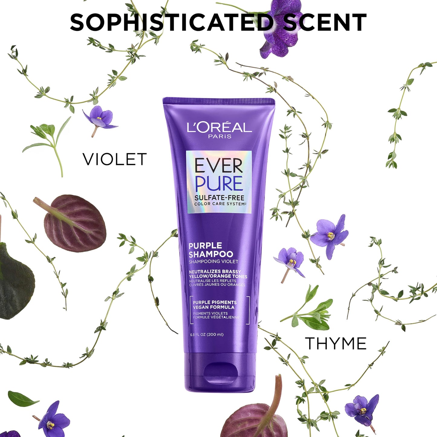 L’Oreal Paris Sulfate Free Brass Toning Purple Conditioner for Blonde, Bleached, Silver, or Brown Highlighted Hair, EverPure, 23 Fl Oz (Packaging May Beauty & Personal Care L'Oreal Paris