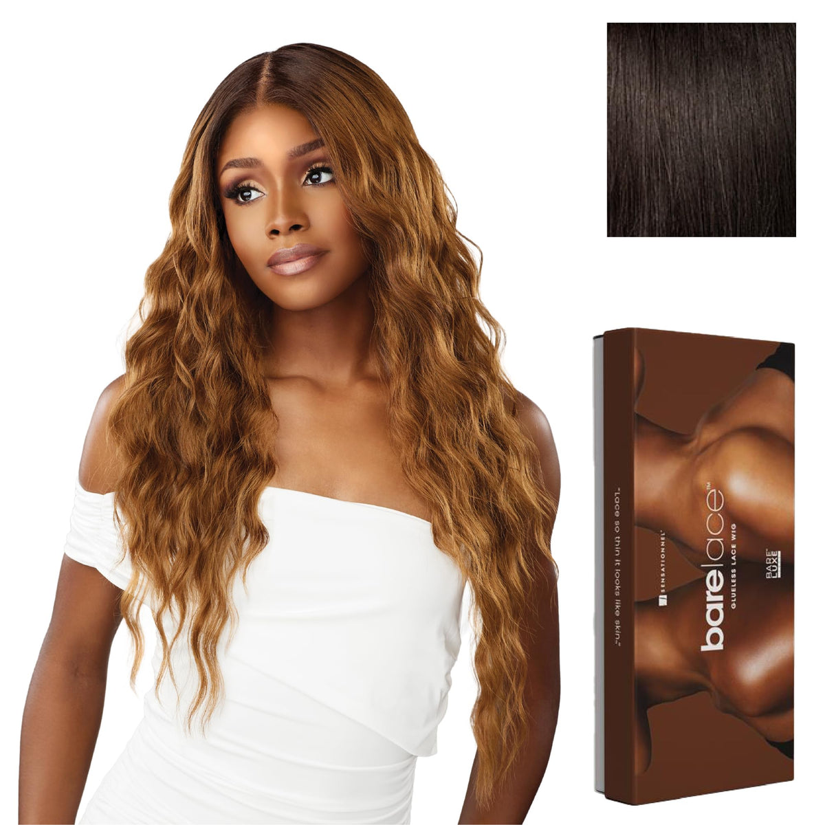 Sensationnel Bare Lace 13x6 Wig-Unit 17, 2 DARKBROWN