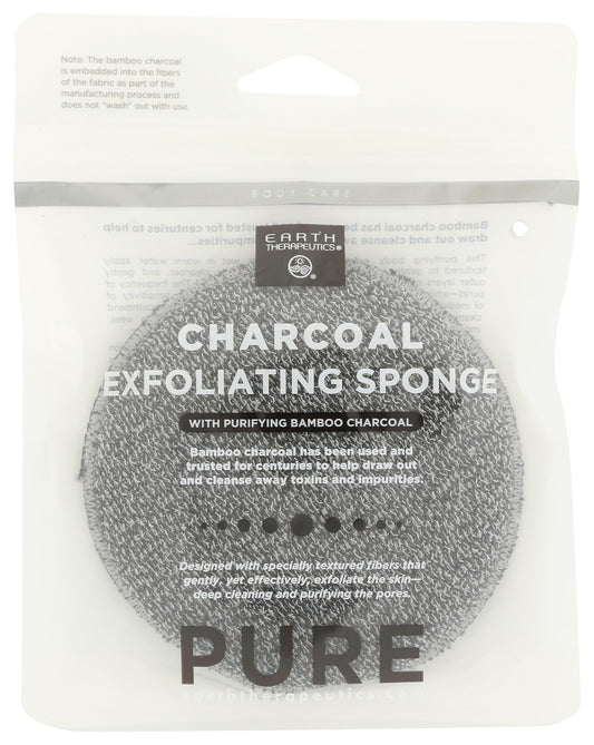 Earth Therapeutics Charcoal Exfoliating Round Sponge 1 Piece Beauty and Personal Care Earth Therapeutics