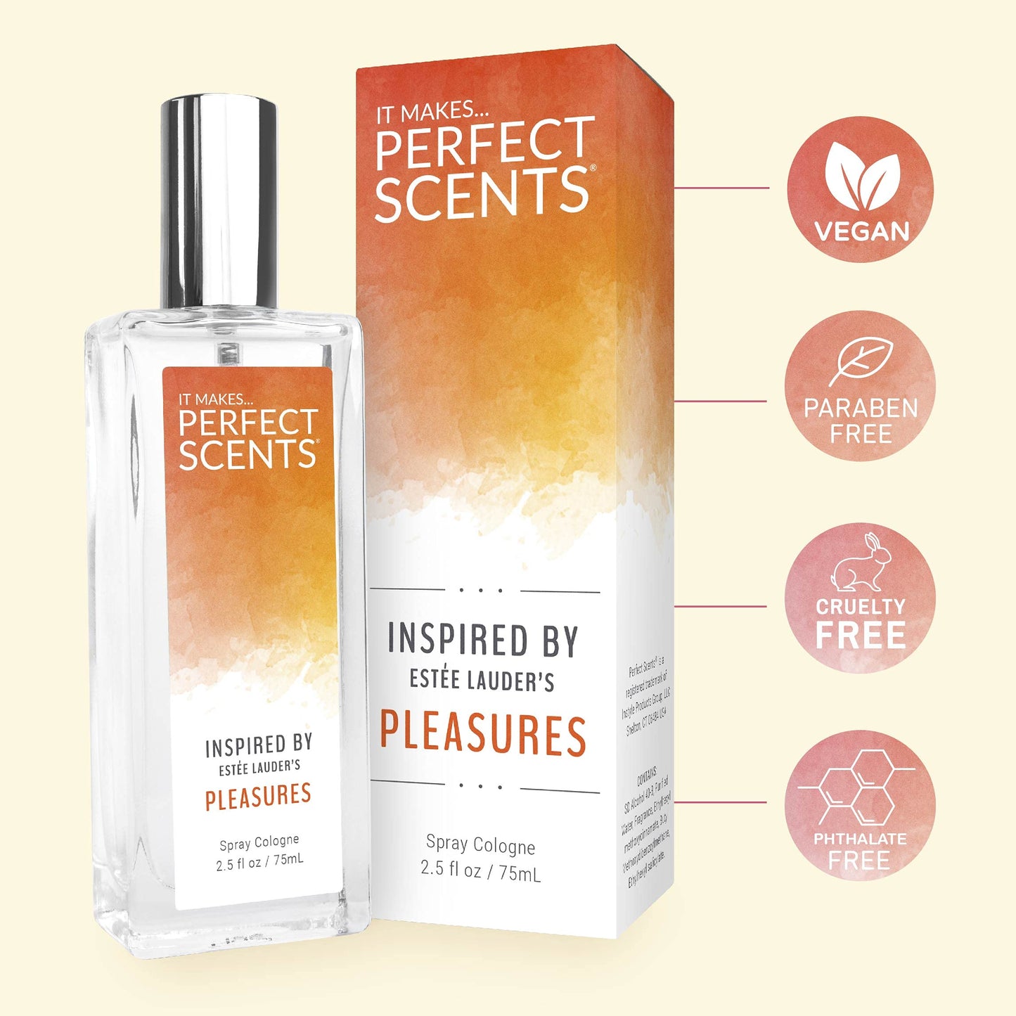Perfect Scents Fragrance for Women 2.5oz – Inspired by Estee Lauder Pleasures, Vegan Eau de Toilette, Paraben & Phthalate Free Beauty & Personal Care Perfect Scents