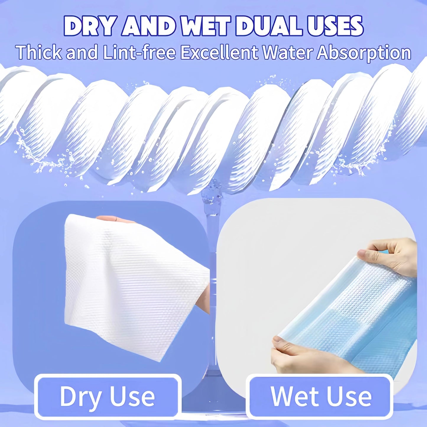 Disposable Face Towel 300 Count, Soft Cotton Clean Skin Face Towels, Dry Wipes Cotton Facial Towels Wash Cloths Tissue Thickened, Face Towelettes Beauty and Personal Care KeeiZoes