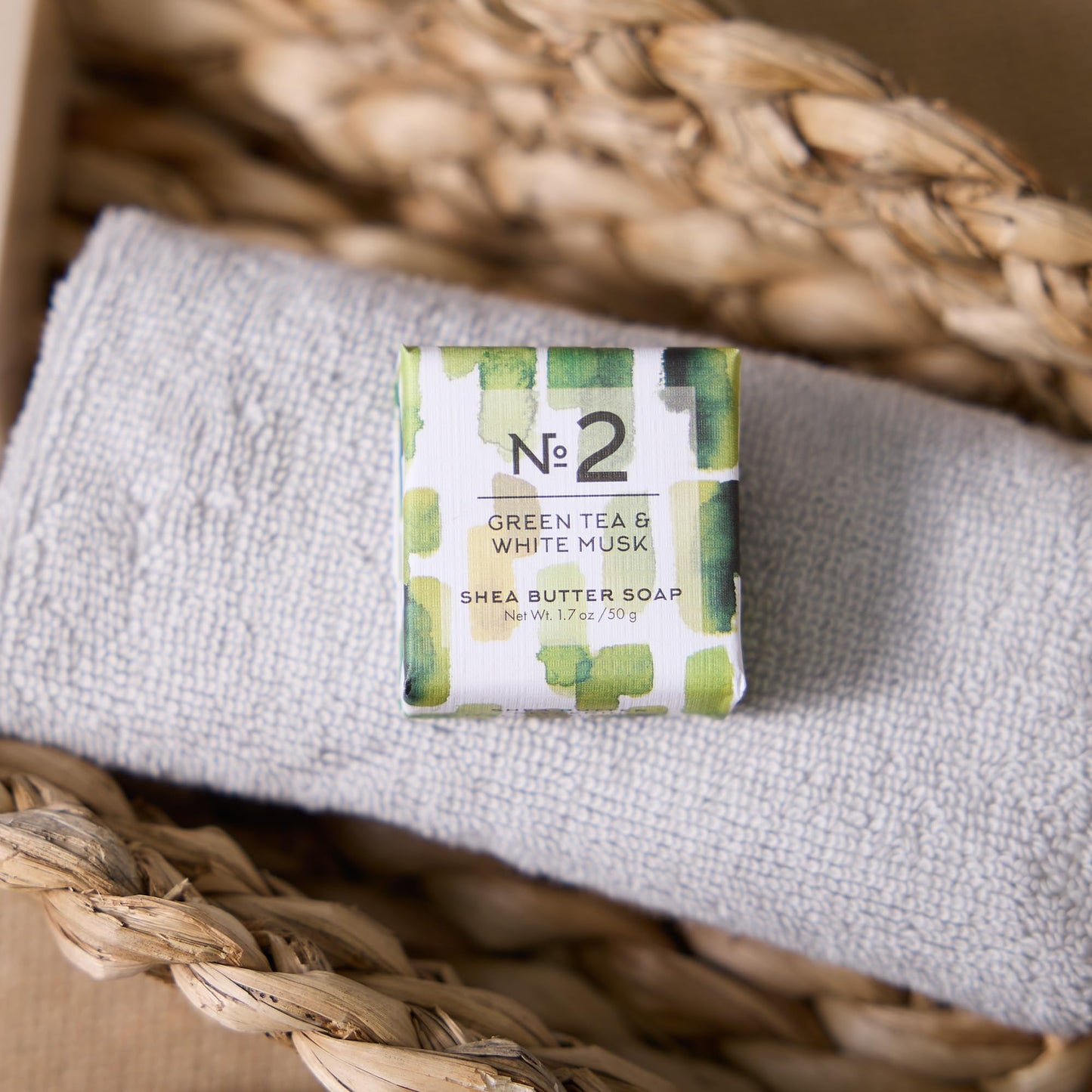 Via Mercato Travel Sized Italian Soap Bar (50g) - No. 2 Green Tea and White Musk Beauty & Personal Care Via Mercato