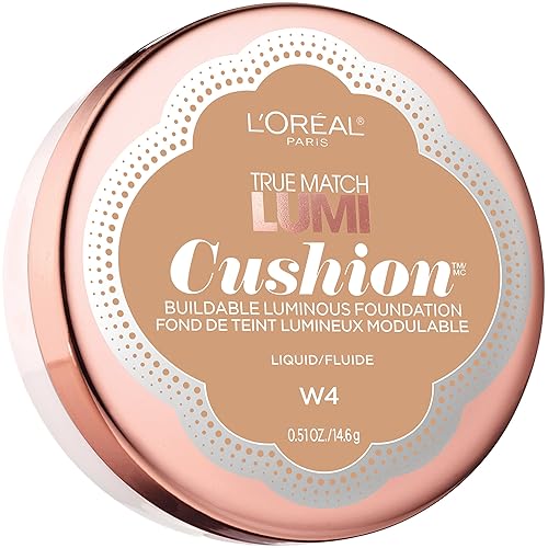 L'Oréal Paris True Match Lumi Cushion Foundation, W4 Natural Beige, 0.51 oz. Beauty & Personal Care L'Oreal Paris