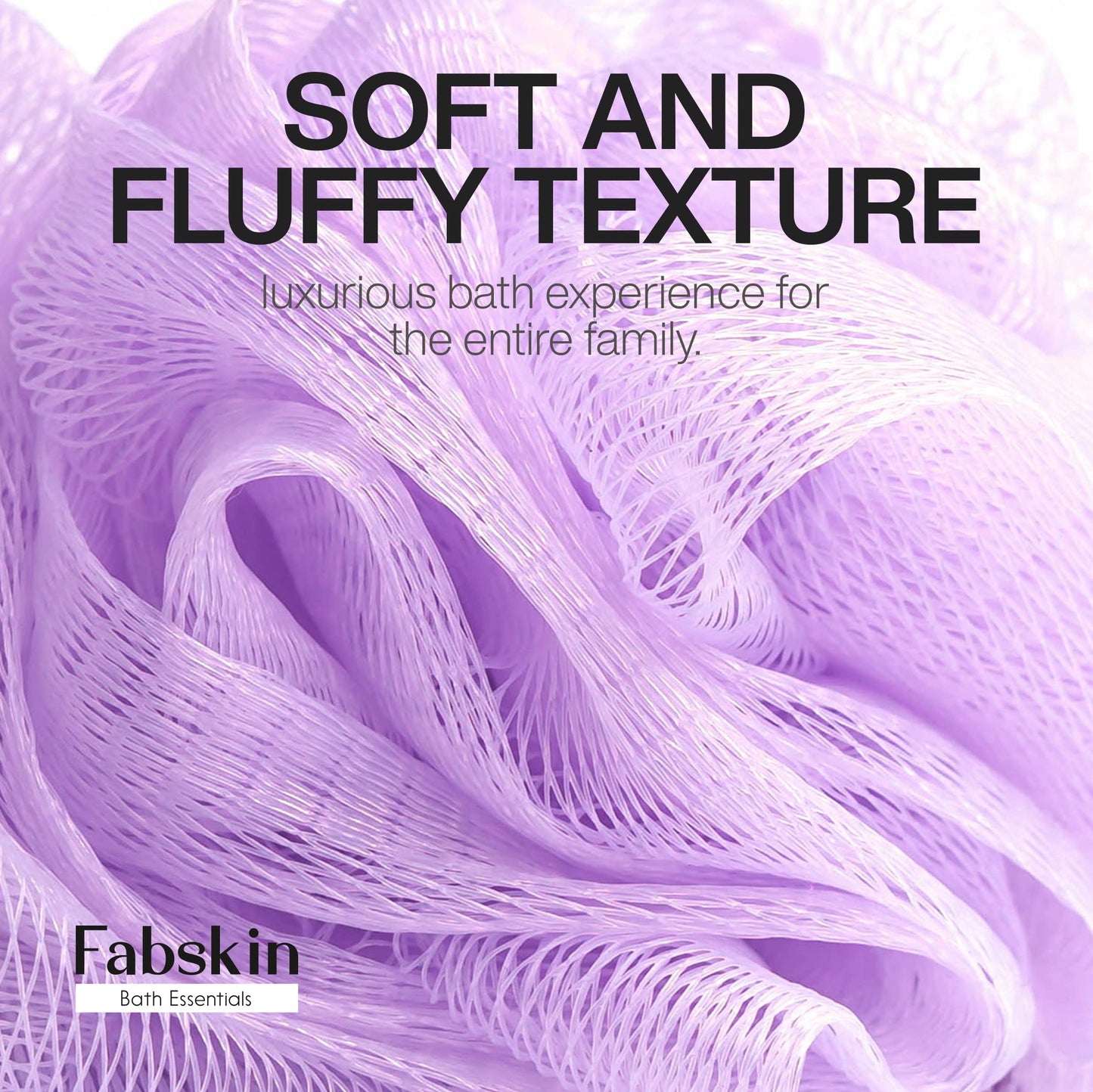 FABSKIN Loofah for Bathing - Bath Shower Loofah Sponge Scrubber Exfoliator for Women and Men - Bathing Sponge - Body Wash Scrub for Bathing - Bath Beauty and Personal Care FABSKIN