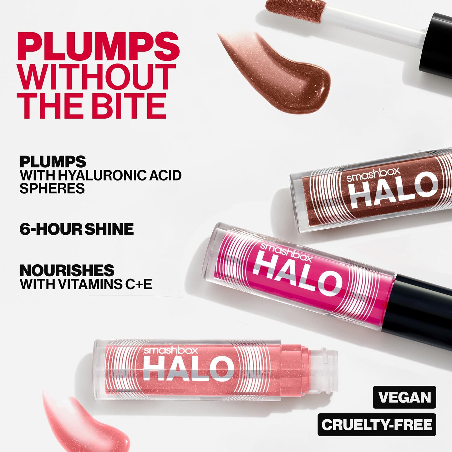 Smashbox Halo Plump + Glow Lip Gloss | Non-Sticky, Hydrating, Plumping Lip Gloss with 6-Hour Shine | Hyaluronic Acid and Vitamins C+E, 0.14 Fl Oz Beauty & Personal Care Smashbox
