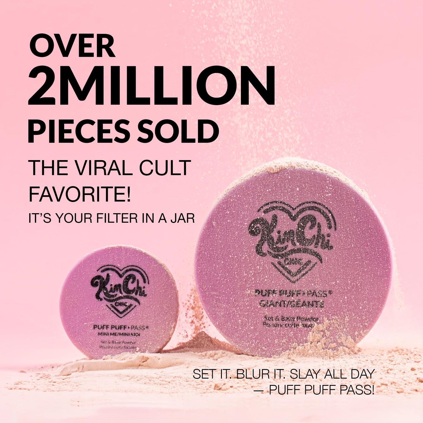 KimChiChic Beauty Puff Puff Pass Loose Setting Powder Makeup, Set & Bake Face Powder with Rice & Vitamin E, Matte Airbrush Finish, Oil Control Beauty and Personal Care Kimchi Chic