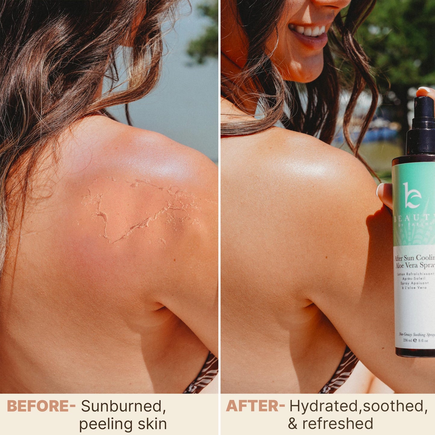 Beauty by Earth After Sun Cooling Aloe Vera Spray - USA Made With Organic Aloe Vera, Fast Absorbing After Sun Care for Sunburn Relief, Skin Cooling Beauty & Personal Care Beauty by Earth
