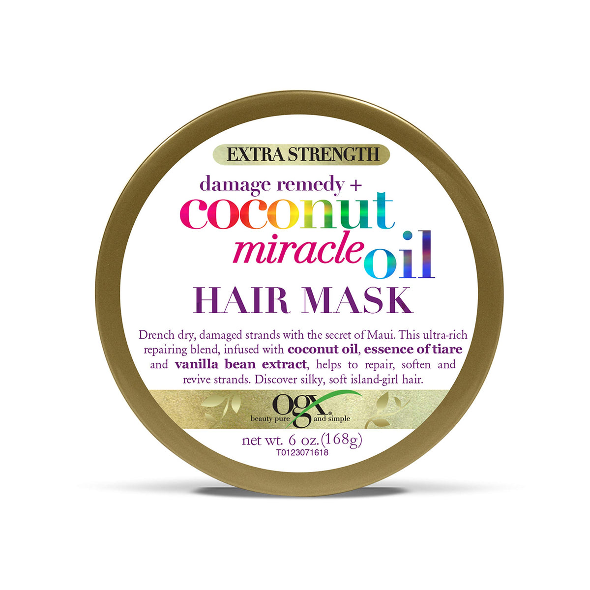 OGX Extra Strength Damage Remedy + Coconut Miracle Oil Hair Mask, Extra Hydrating & Softening Anti-Frizz Treatment to Help Repair Hair, Paraben-Free,