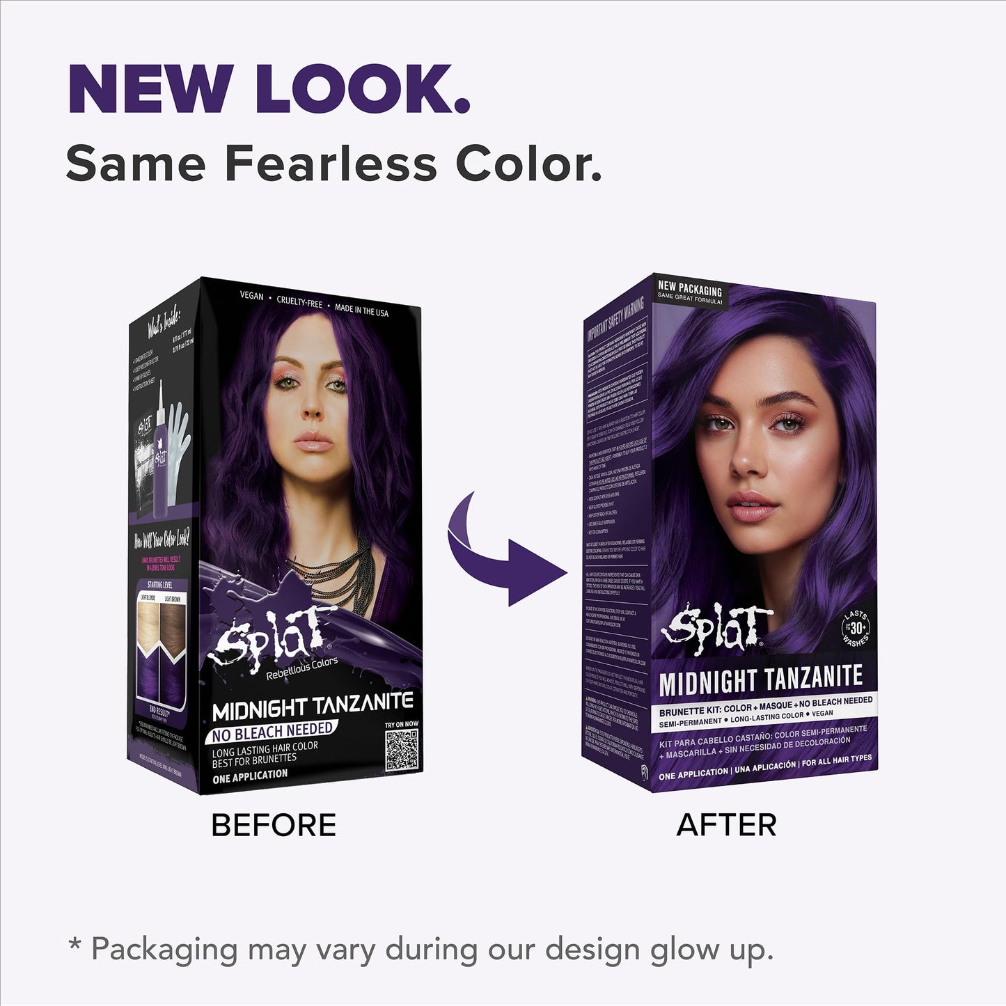 Splat | Midnight Complete Kit | Hair Dye | Semi-Permanent | Long Lasting | Vegan and Cruelty-Free (Midnight Tanzanite) Beauty & Personal Care Splat