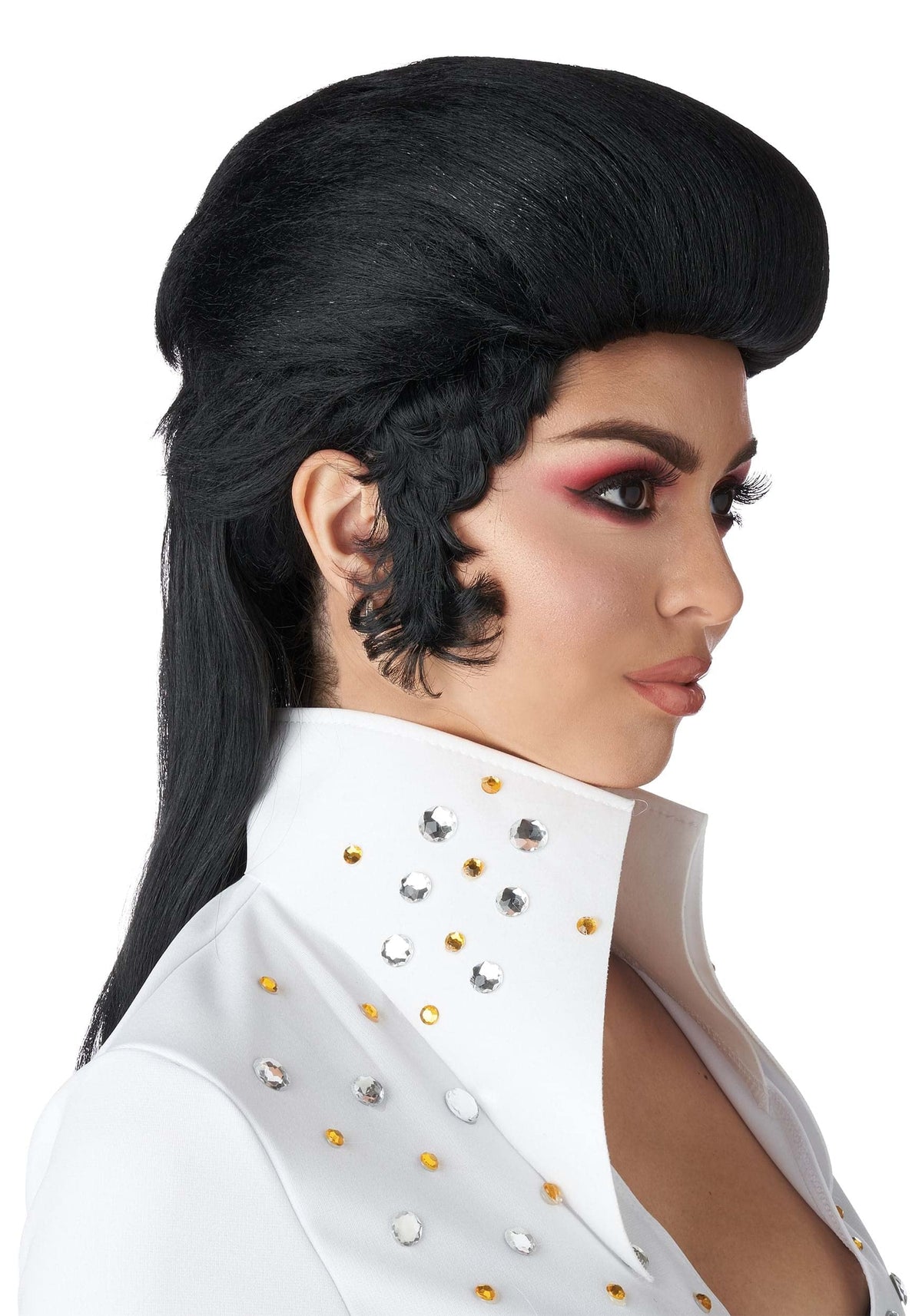 California Costumes, Rock N Roll Royalty Wig, Black