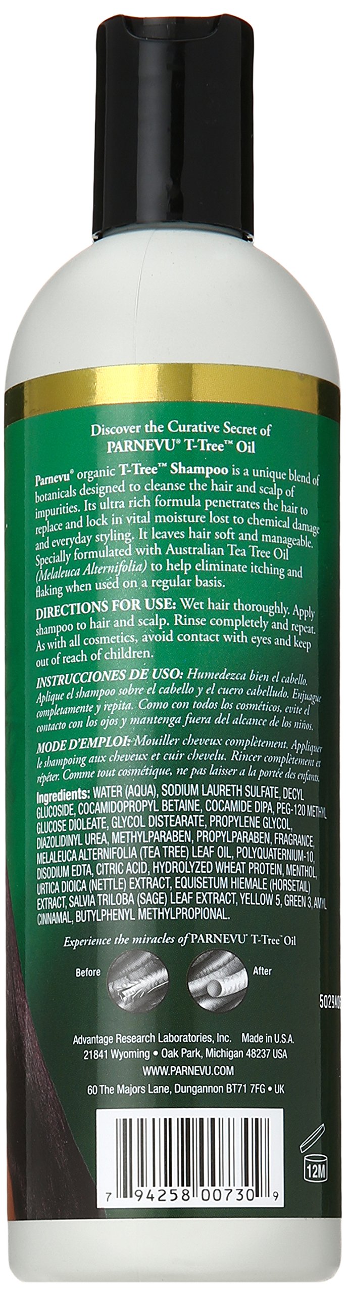 Parnevu T-Tree Therapeutic Shampoo, 12 Ounce Beauty & Personal Care Parnevu