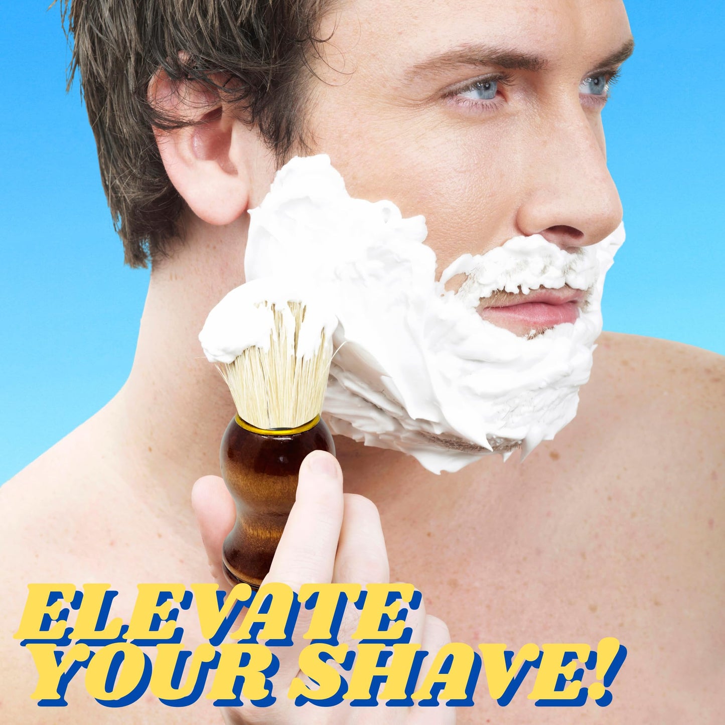 G.B.S Classic Synthetic 3rd Generation Bristle Shaving Brush with Durable Clear Brush Stand - Vegan Brush Generates Lather for Wet Shaving Lovers Beauty and Personal Care G.B.S