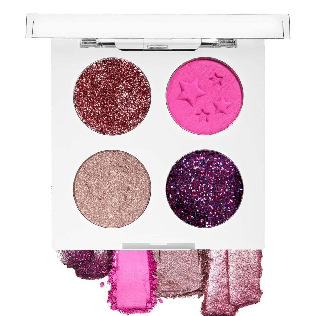 wet n wild Eyeshadow Fantasy Makers Fantasy Makers Pigment Palette, Metallic Shimmer Eye Makeup, Pink Blue Me Away