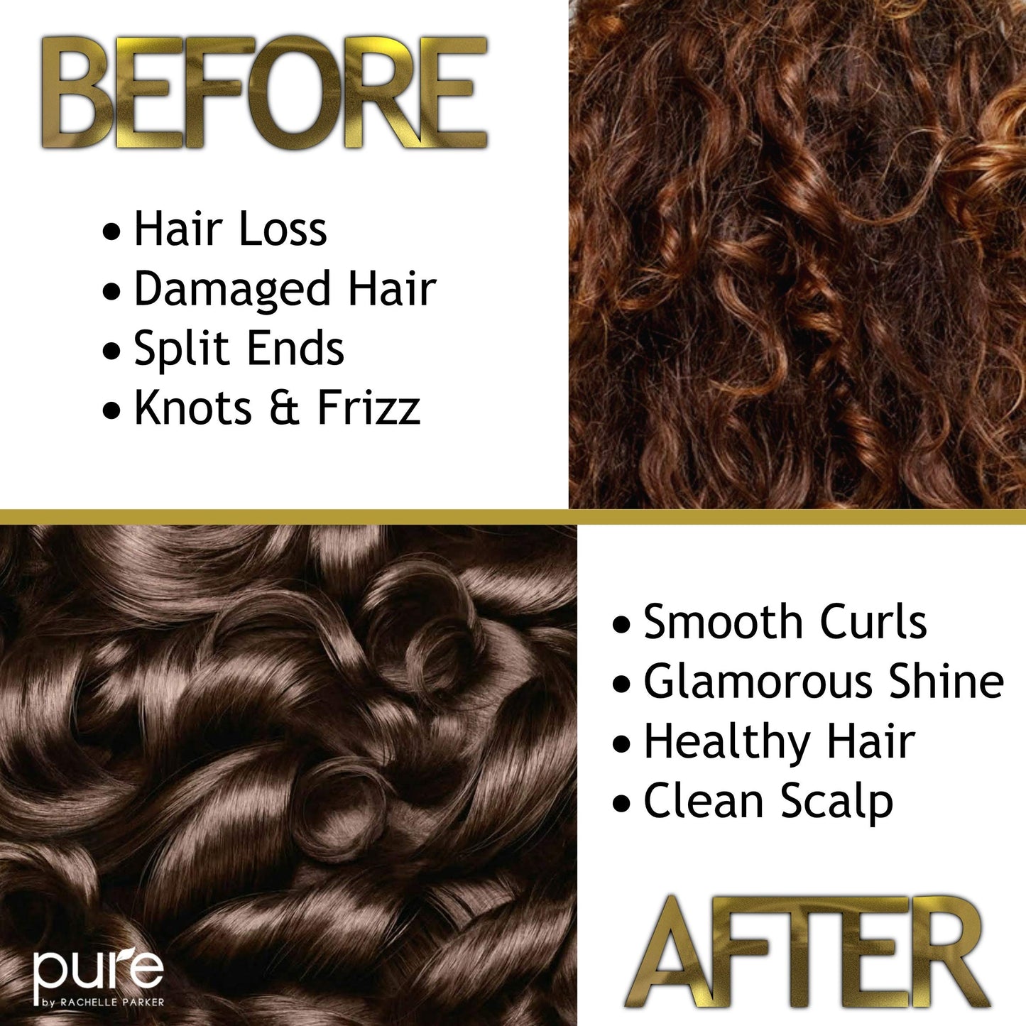 Curly Hair Shampoo and Conditioner Set for Curly Hair. Increase Hydration & Gloss. Repairs & Strengthens Hair for Smooth, Bouncy Curls. Sulfate Beauty & Personal Care Rachelle Parker
