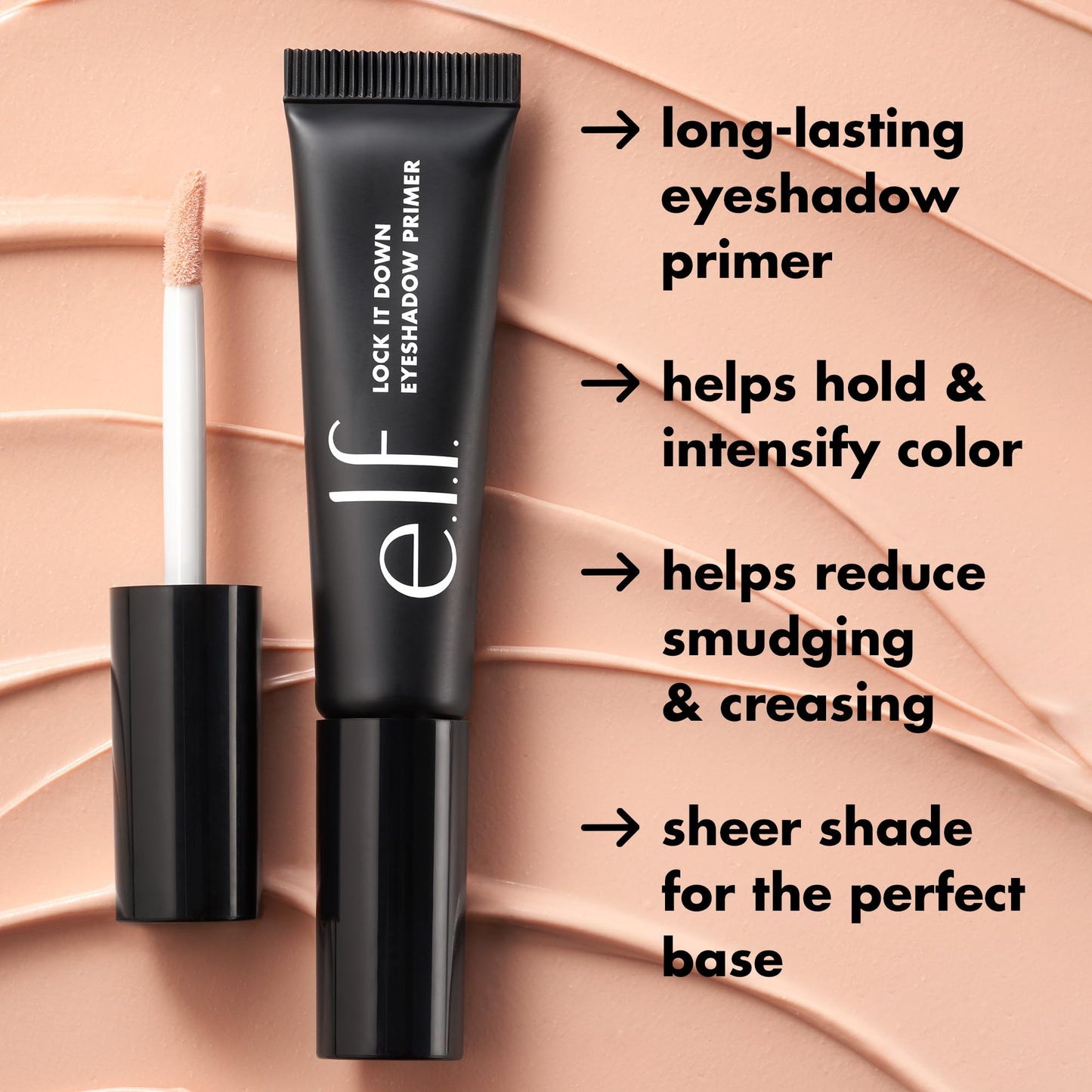 e.l.f. Lock It Down Eyeshadow Primer, Smooth Creamy Eye Makeup Primer For Long-Lasting Eyeshadow, Intensifies Color, Helps Prevent Creasing, Vegan Beauty and Personal Care e.l.f.
