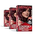 Revlon Colorsilk Beautiful Color Permanent Hair Color, (OLD VERSION) 49 Auburn Brown (Pack of 3) Beauty & Personal Care REVLON