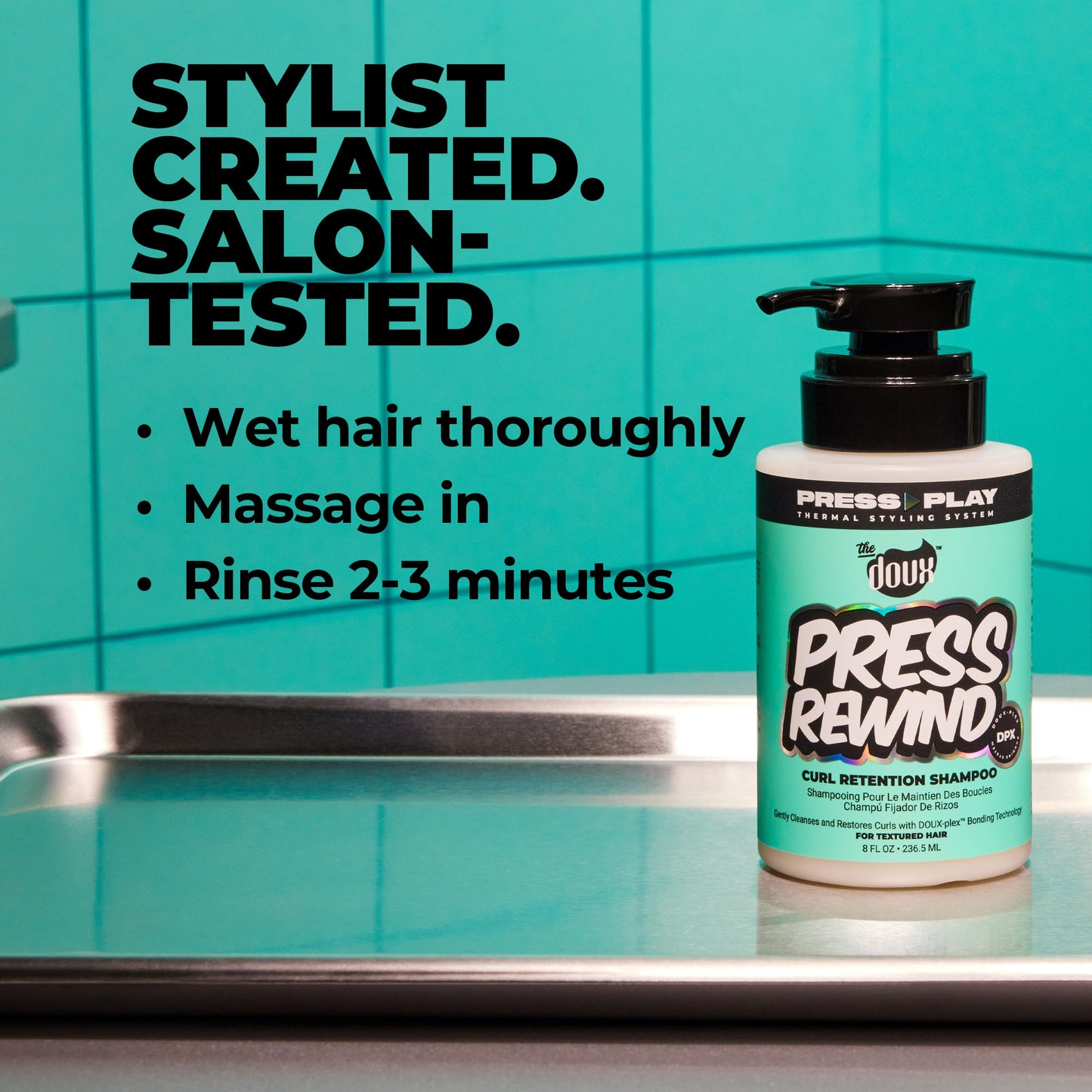 The Doux PRESS REWIND and FAST FORWARD Bundle - Shampoo and Conditioner Set for Curly Hair - With Aloe Stem Cell, Cactus, and Pataua Oil Beauty & Personal Care The Doux