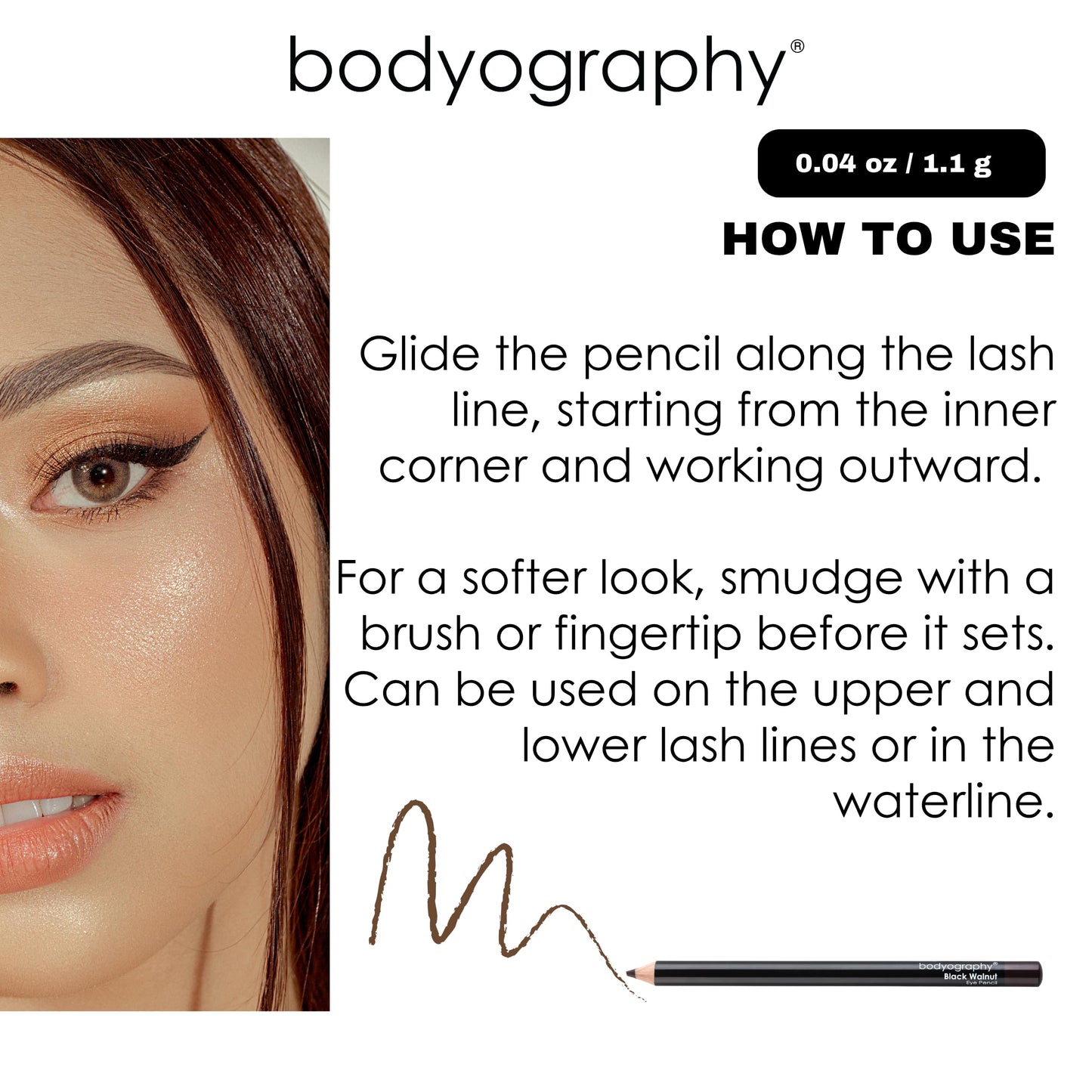 Bodyography Cream Eye Pencil, Virgin - White Wooden Eyeliner for Eyes & Eyebrows, Long-Lasting Cruelty-Free Coconut Oil Cosmetic Liner Beauty & Personal Care Bodyography